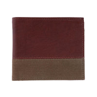 Brown Leather and Olive Canvas