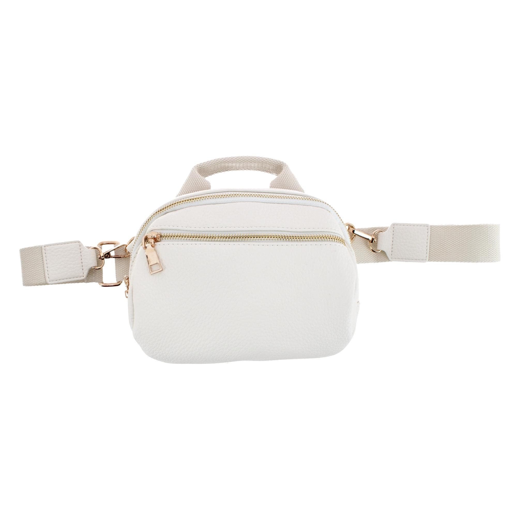 CTM® Women's Top Handle Interchangeable Belt Bag - White
