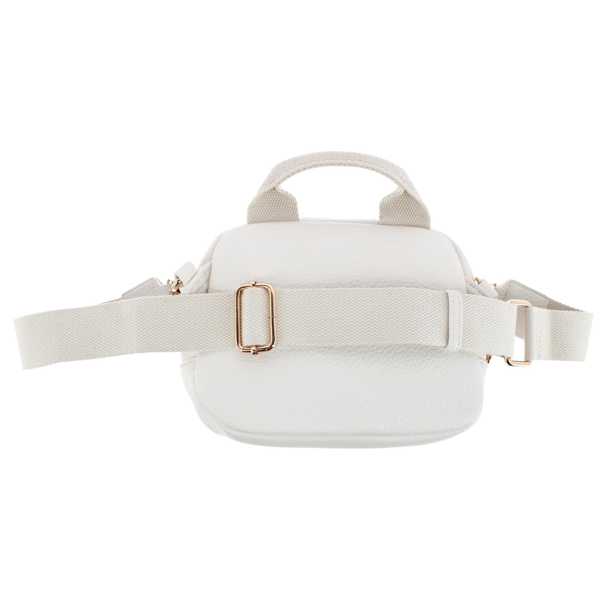 CTM® Women's Top Handle Interchangeable Belt Bag - White