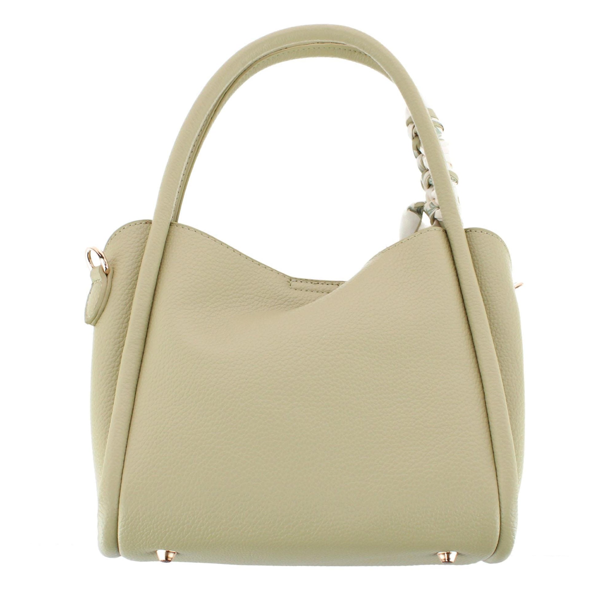 CTM® Women's Synthetic Leather Shoulder Handbag with Coordinating Scarf - Sage Green