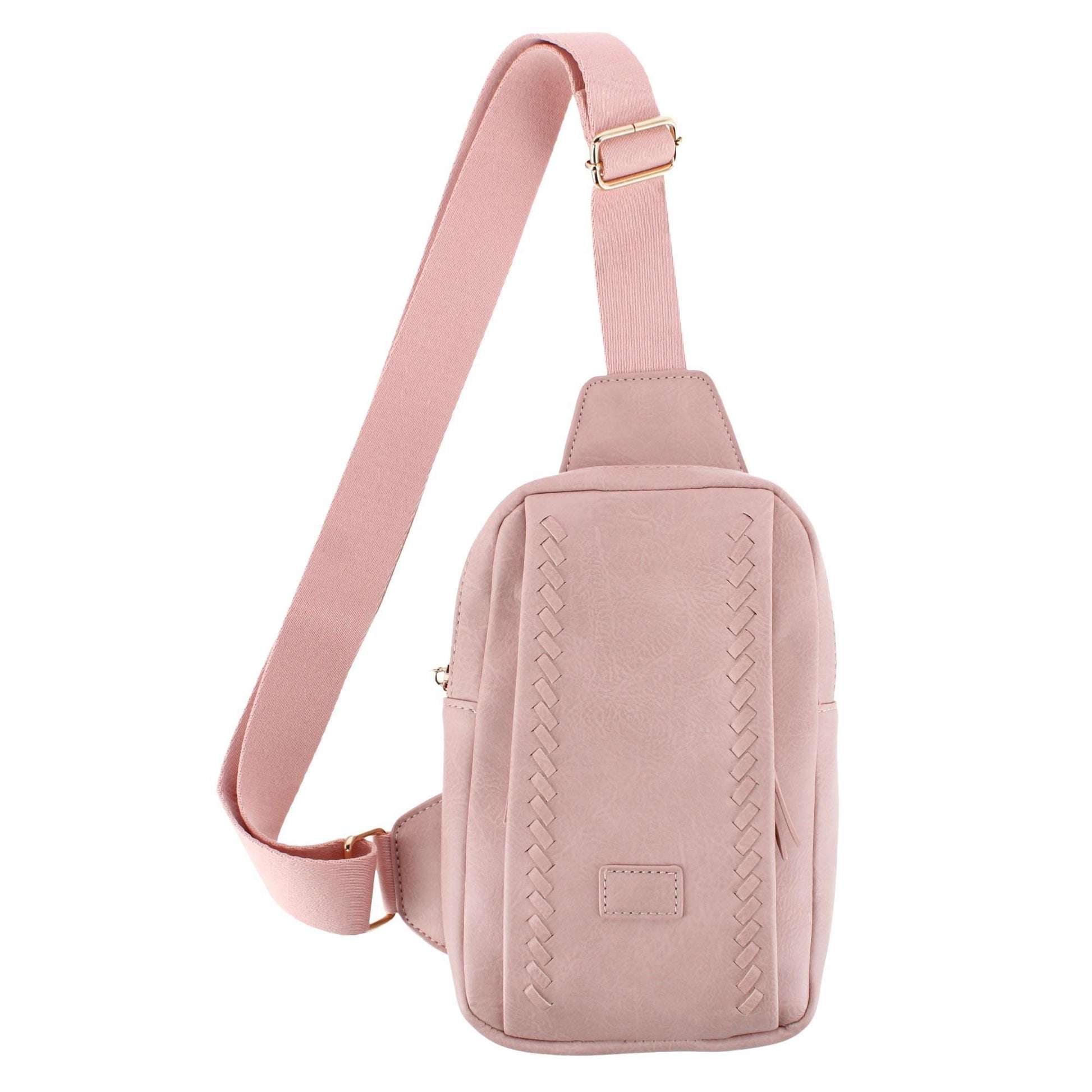CTM® Women's Western Lace Sling Crossbody Bag - Pink