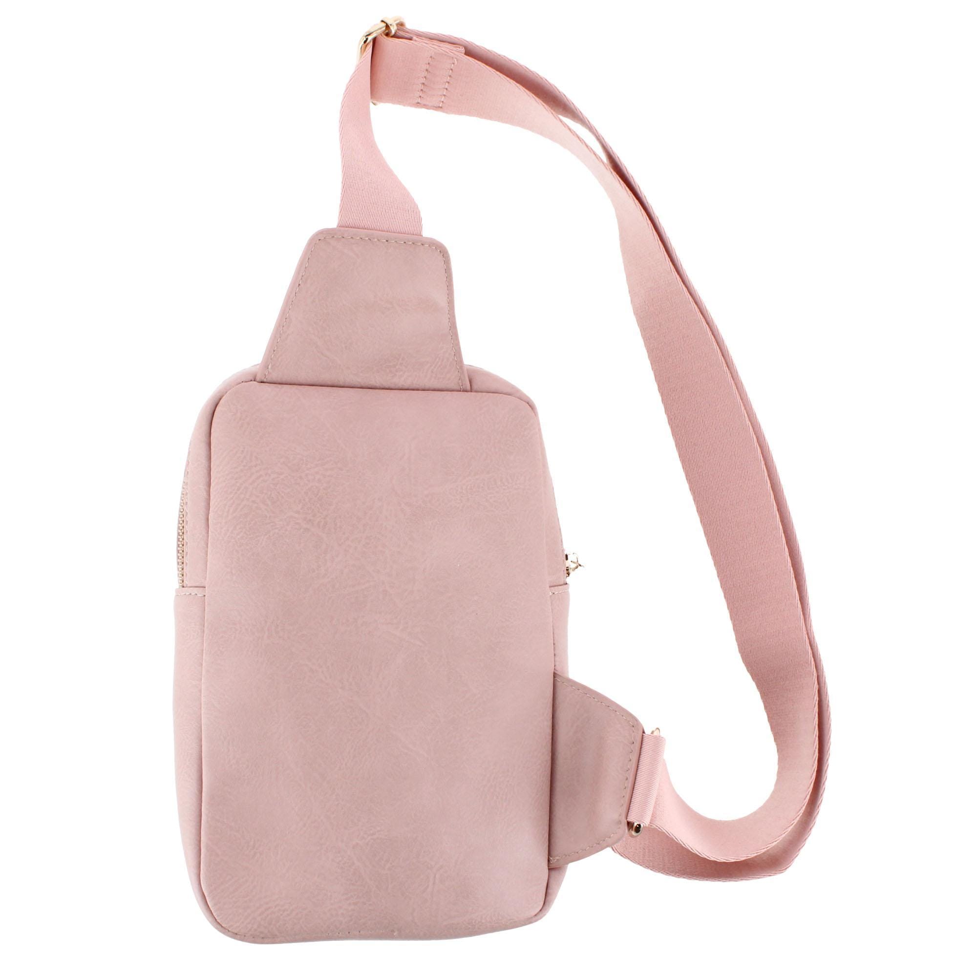 CTM® Women's Western Lace Sling Crossbody Bag - Pink