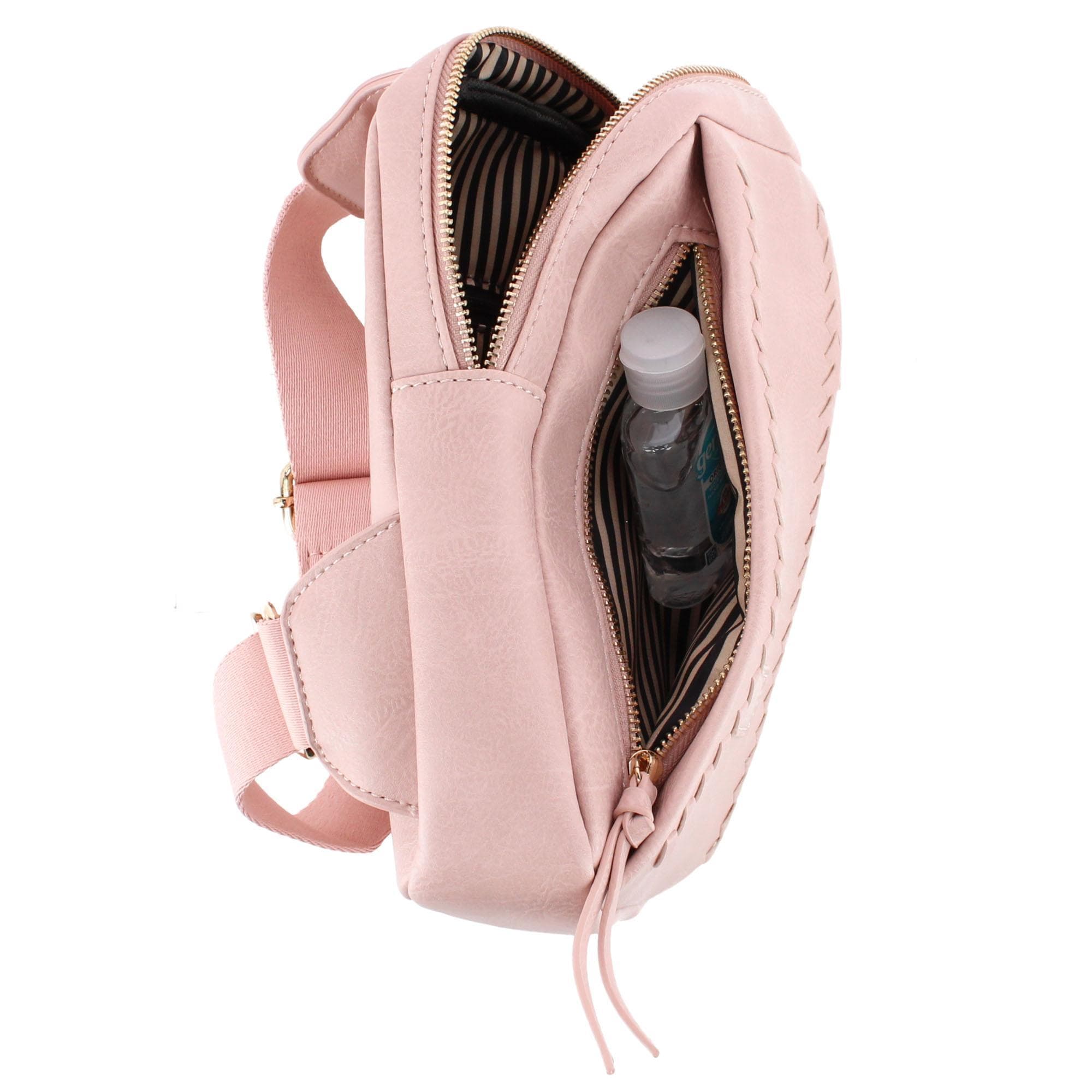 CTM® Women's Western Lace Sling Crossbody Bag - Pink