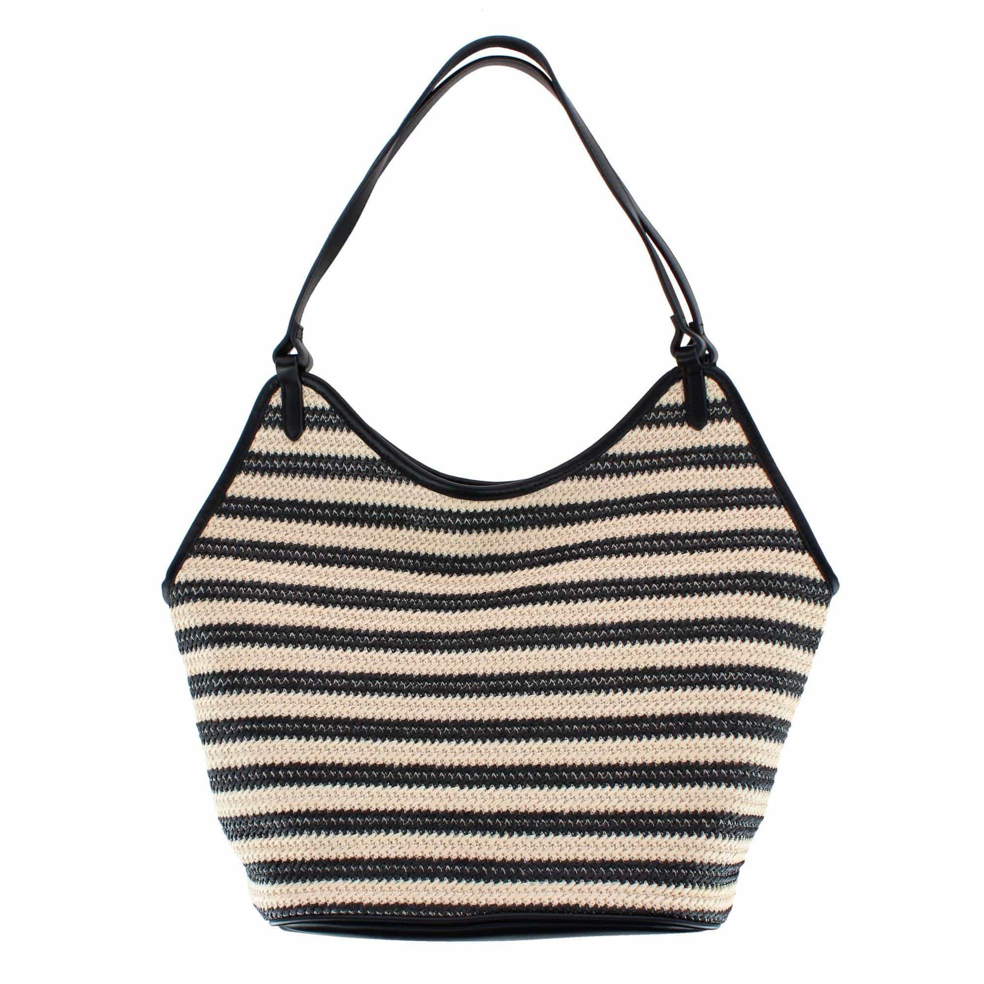 CTM® Women's Synthetic Stripe Tote Handbag