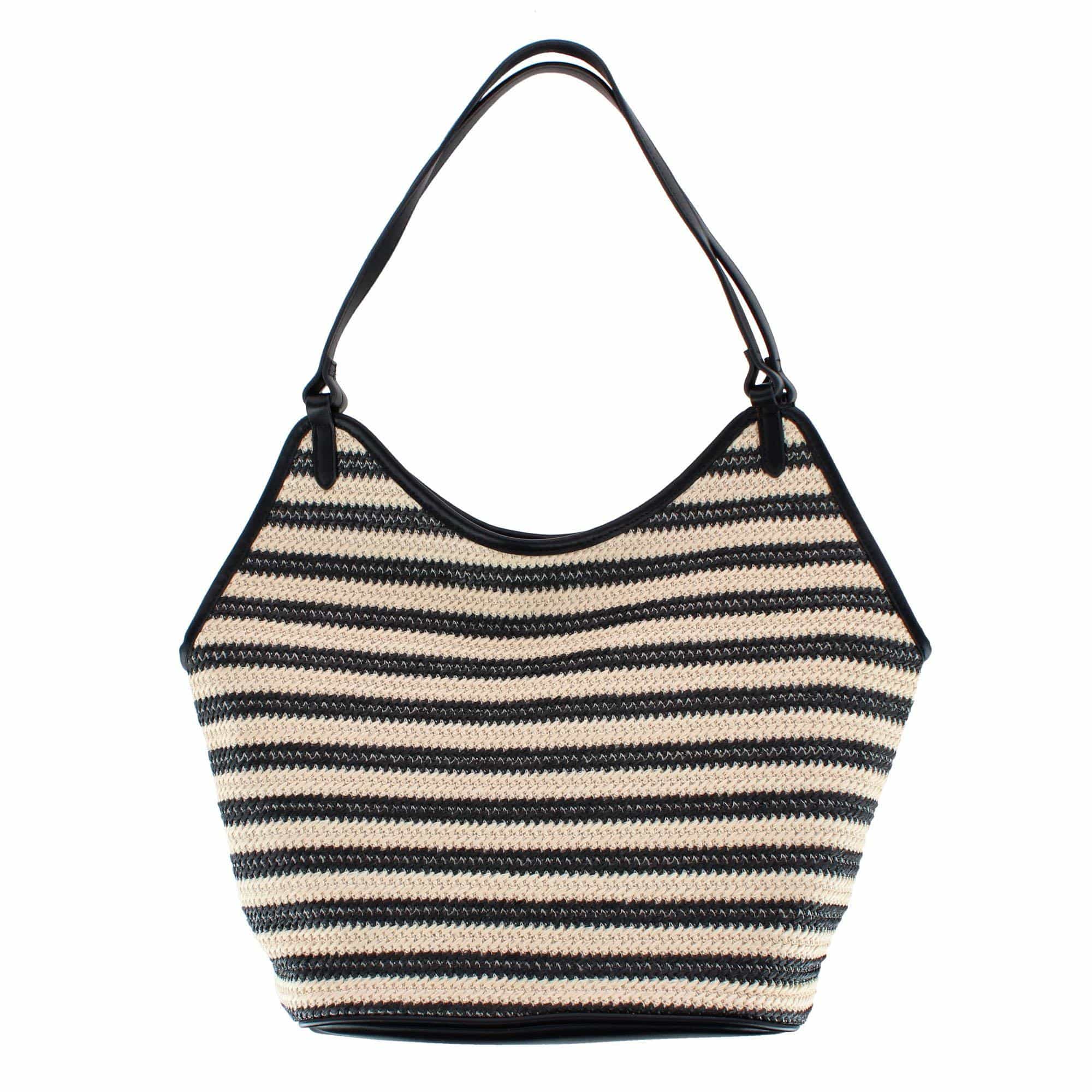 CTM® Women's Synthetic Stripe Tote Handbag