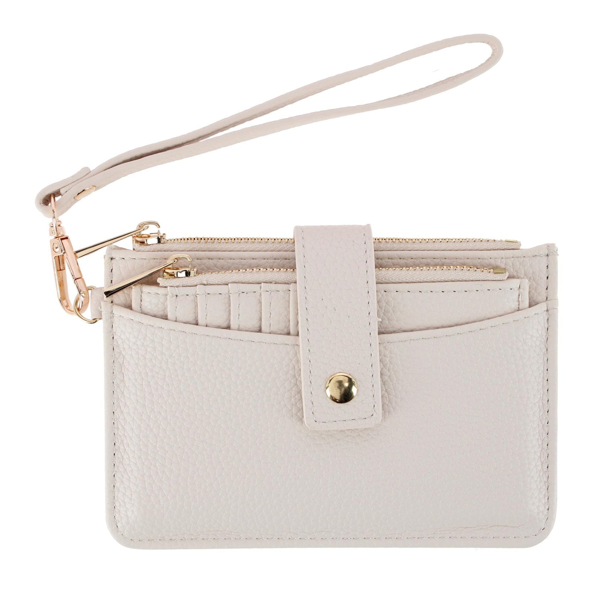 CTM® Women's Premium Faux Leather Solid Color Card Case Wristlet - Women's Premium Faux Leather Solid Color Card Case Wristlet