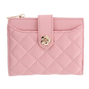 Women's Premium Faux Leather Quilt Quality Bi-Fold Wallet