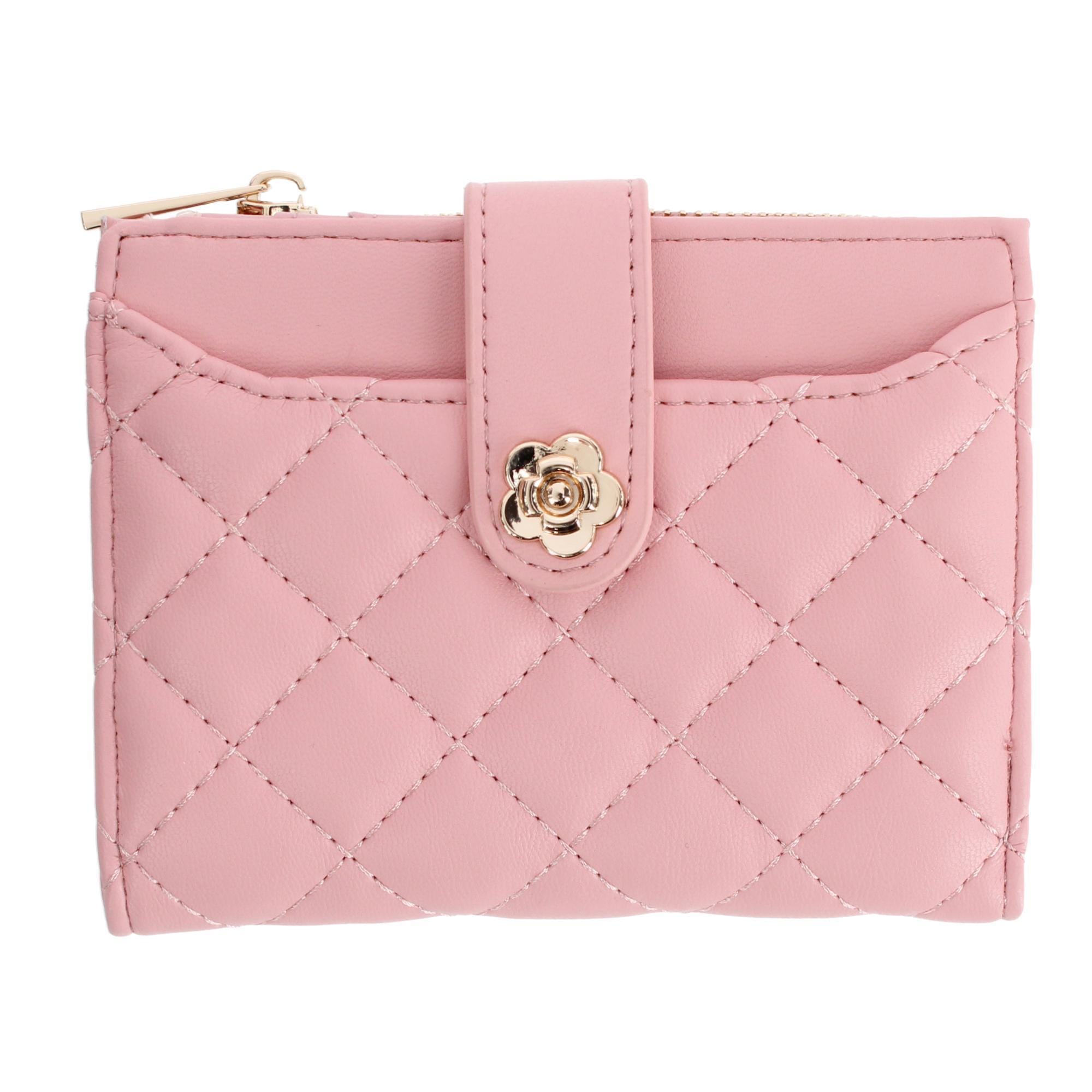 CTM® Women's Premium Faux Leather Quilt Quality Bi-Fold Wallet - Women's Premium Faux Leather Quilt Quality Bi-Fold Wallet