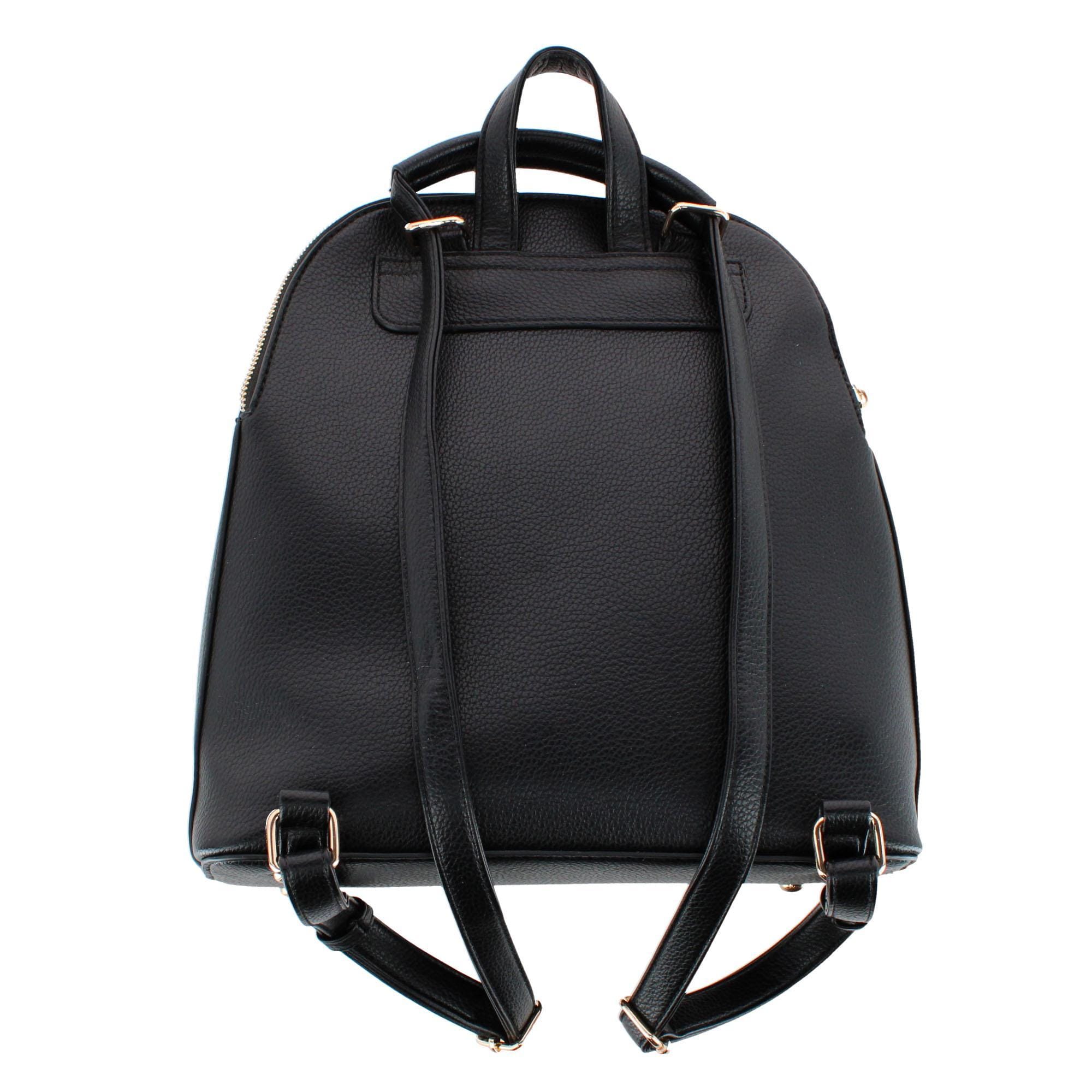 CTM® Women's Pocket Detail Convertible Backpack to Crossbody Purse - Black
