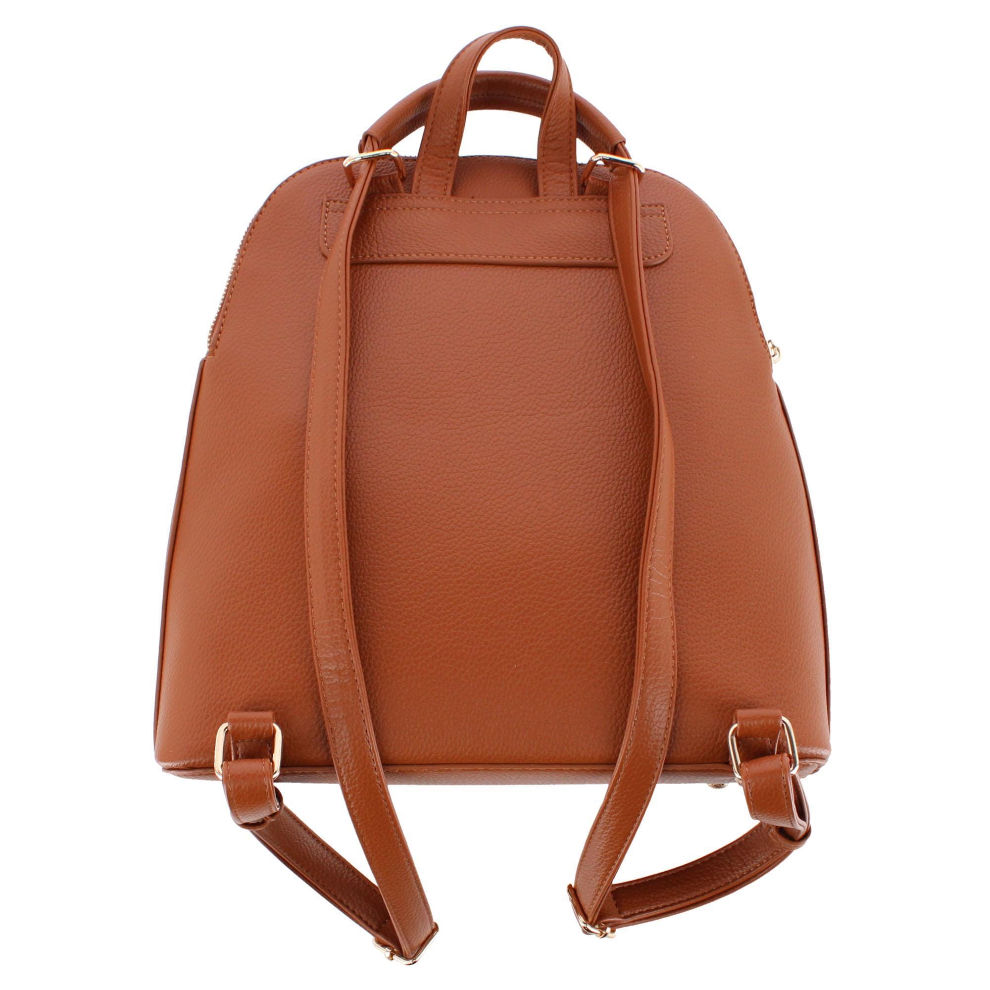 CTM® Women's Pocket Detail Convertible Backpack to Crossbody Purse - Brown