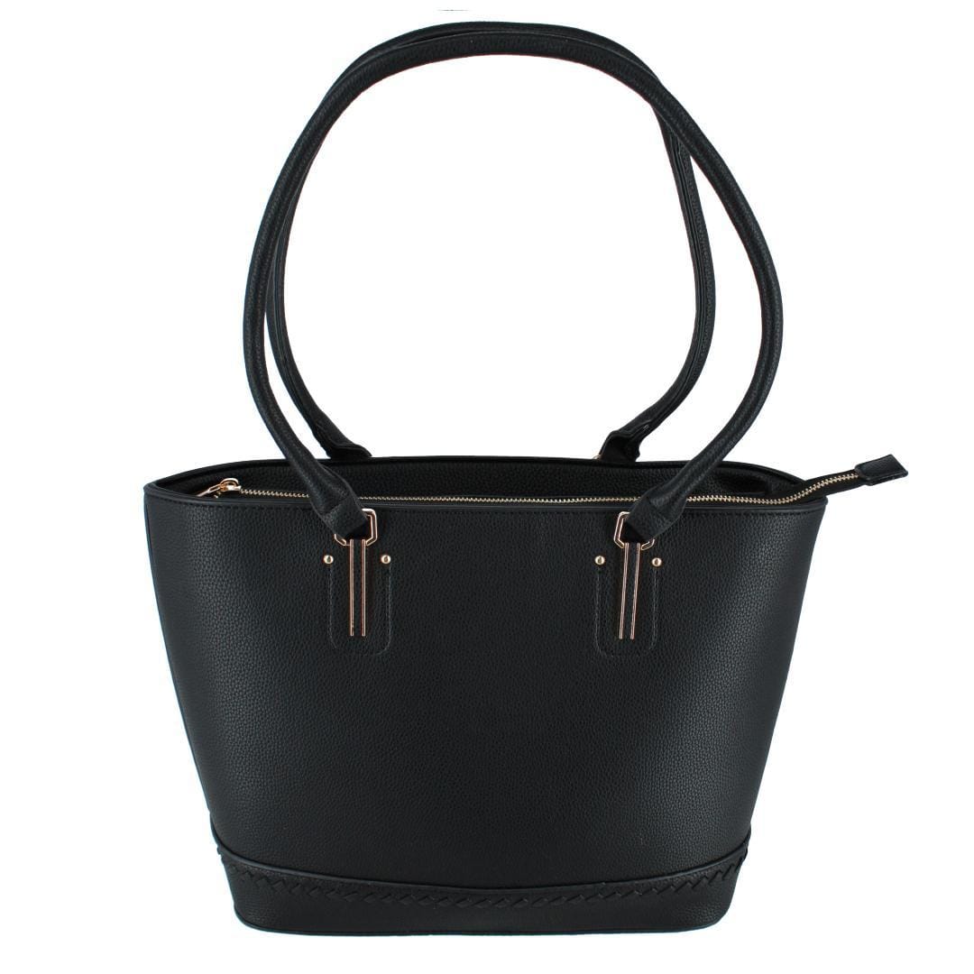 CTM® Women's Synthetic Leather Sleek Tote Handbag