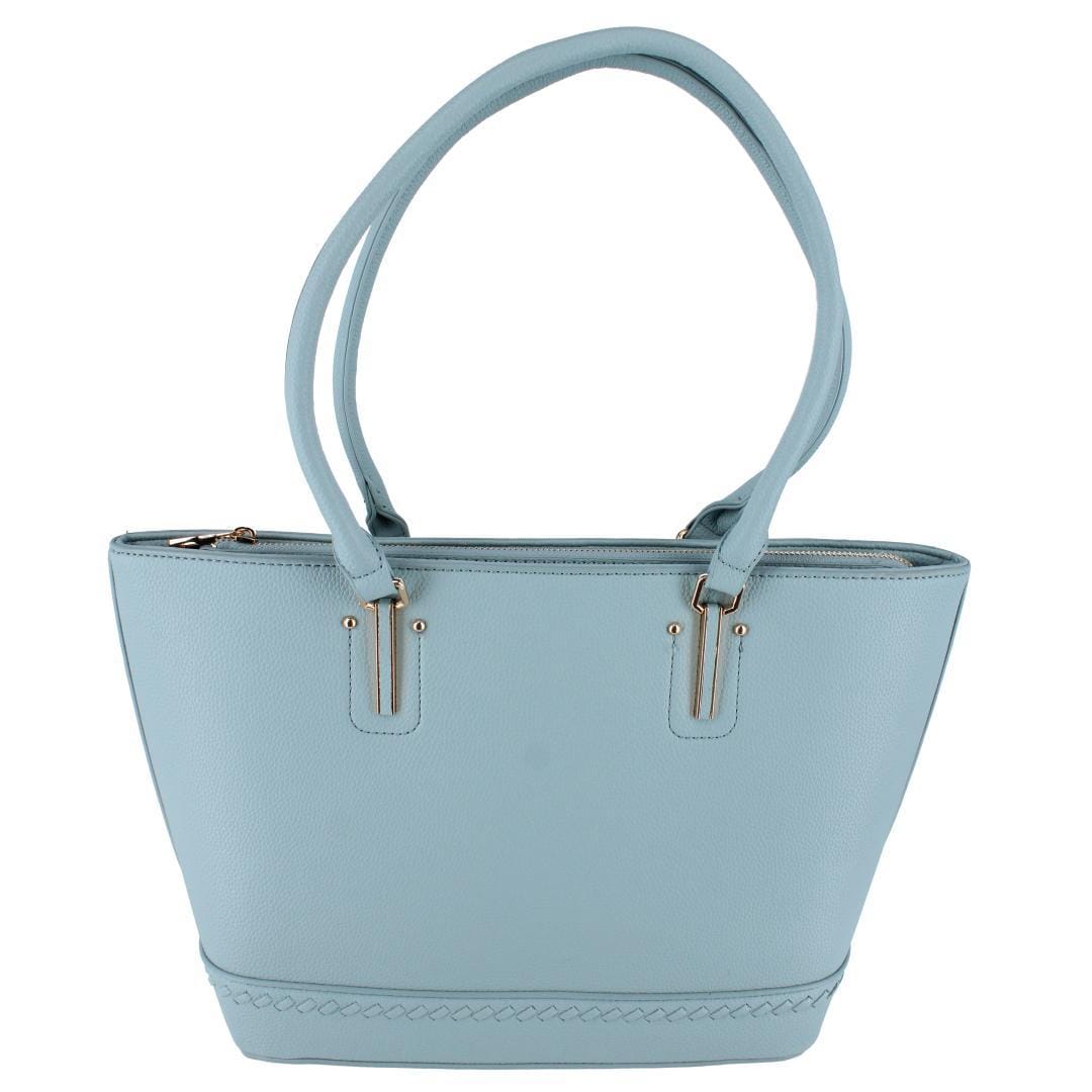 CTM® Women's Synthetic Leather Sleek Tote Handbag