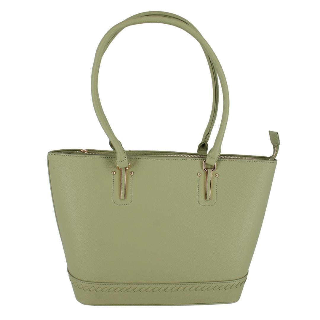 CTM® Women's Synthetic Leather Sleek Tote Handbag - Women's Synthetic Leather Sleek Tote Handbag