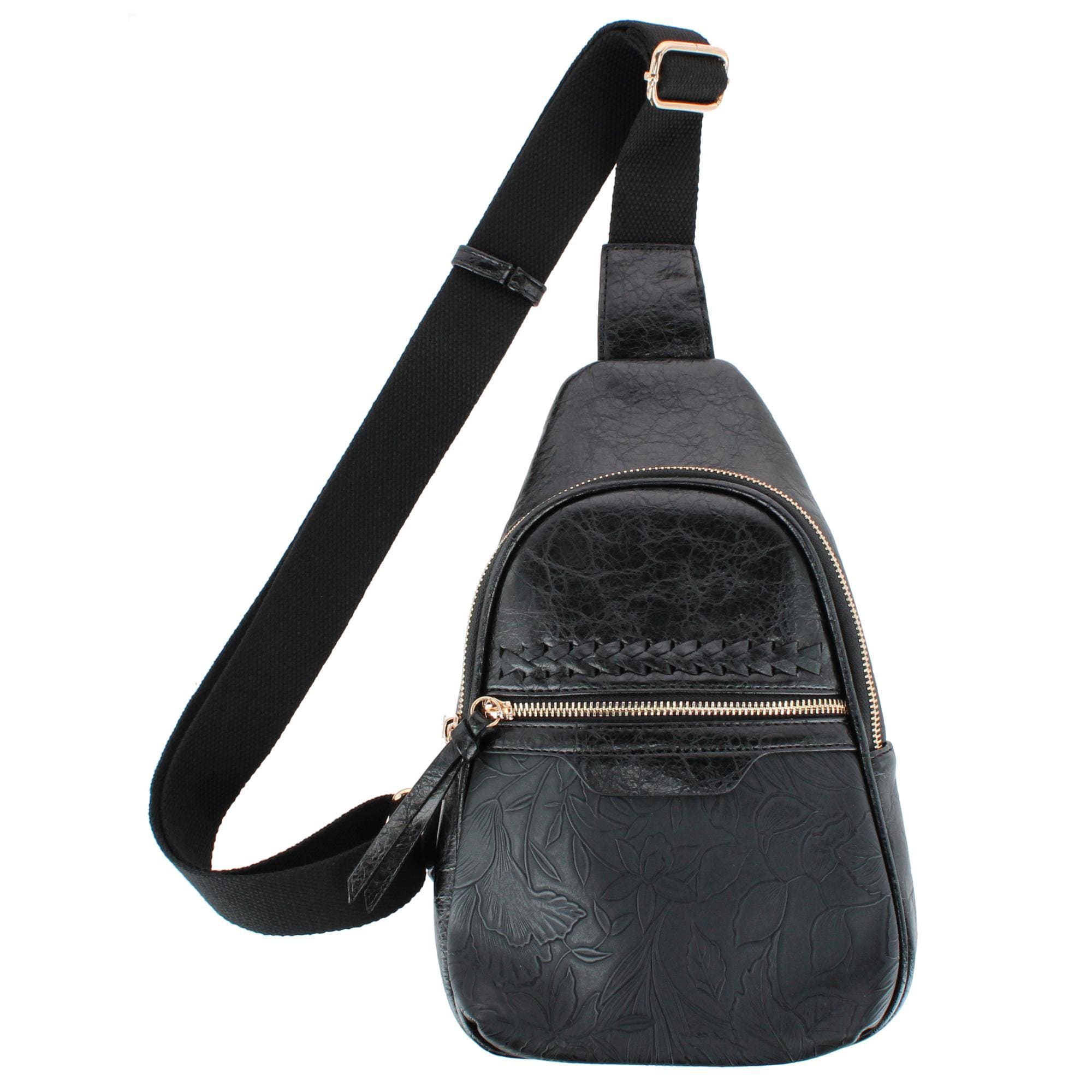 CTM® Women's Western Tooled Sling Crossbody Pack