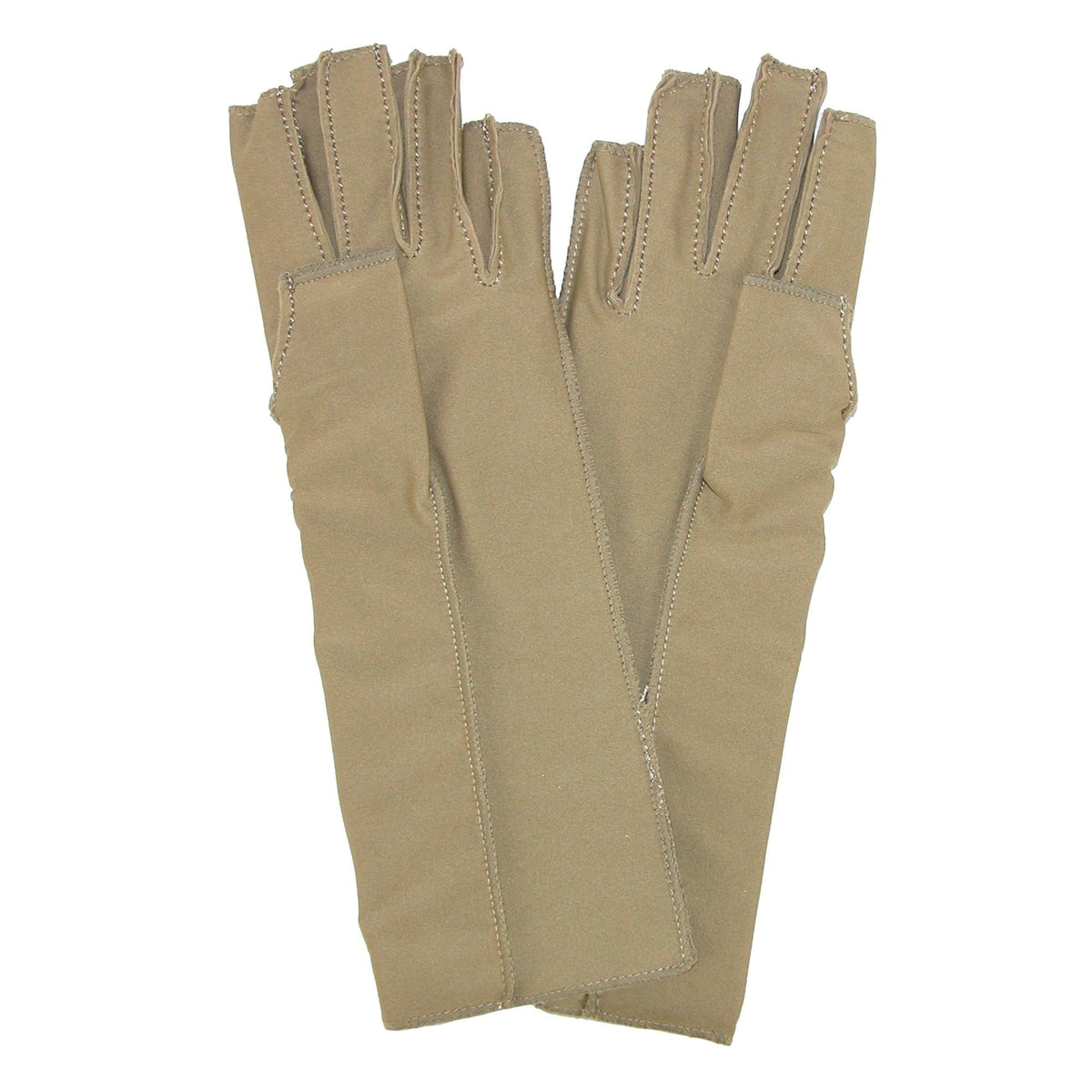 Isotoner Therapeutic Compression Fingerless Gloves - Camel Tan