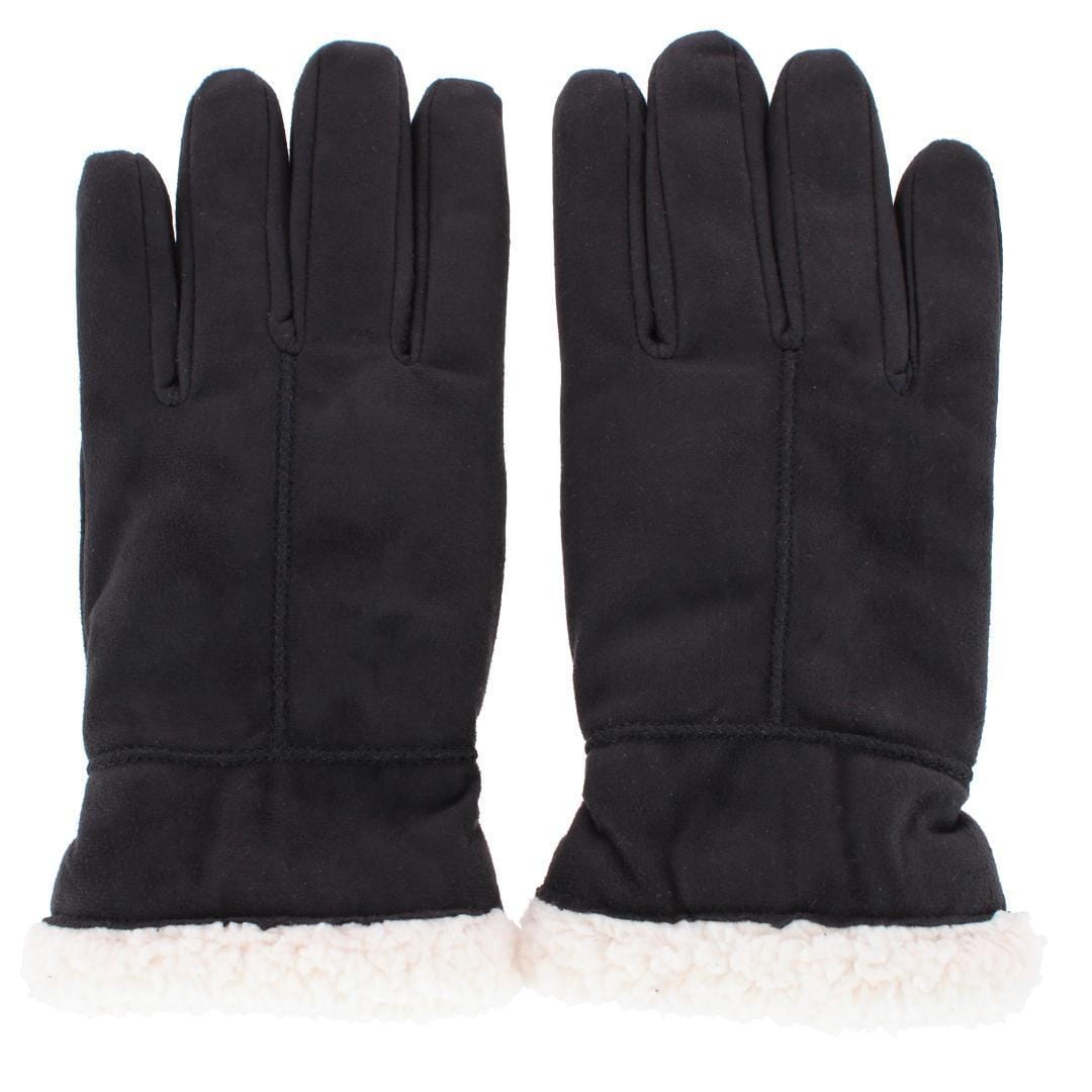 Isotoner Women's SmartDri Microfiber Winter Glove with Cuff Detail - Black