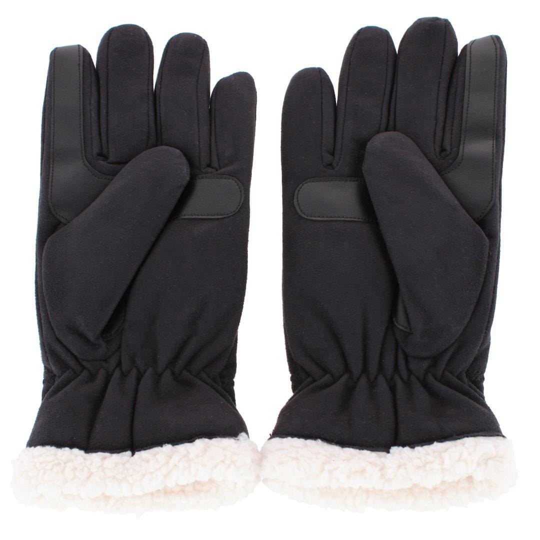 Isotoner Women's SmartDri Microfiber Winter Glove with Cuff Detail - Black