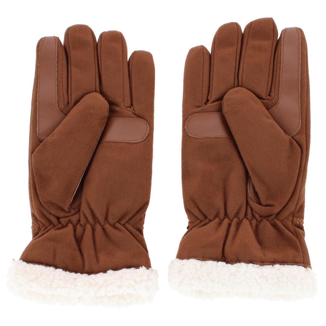 Isotoner Women's SmartDri Microfiber Winter Glove with Cuff Detail - Cognac