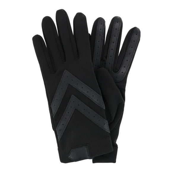 Women's Touchscreen Spandex Winter Glove with Chevron Wrist
