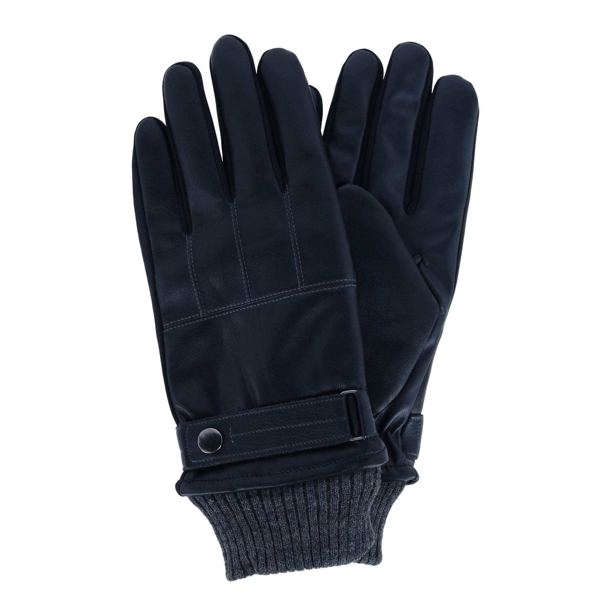 isotoner womens Stretch Classics Fleece Lined Winter Gloves, Black