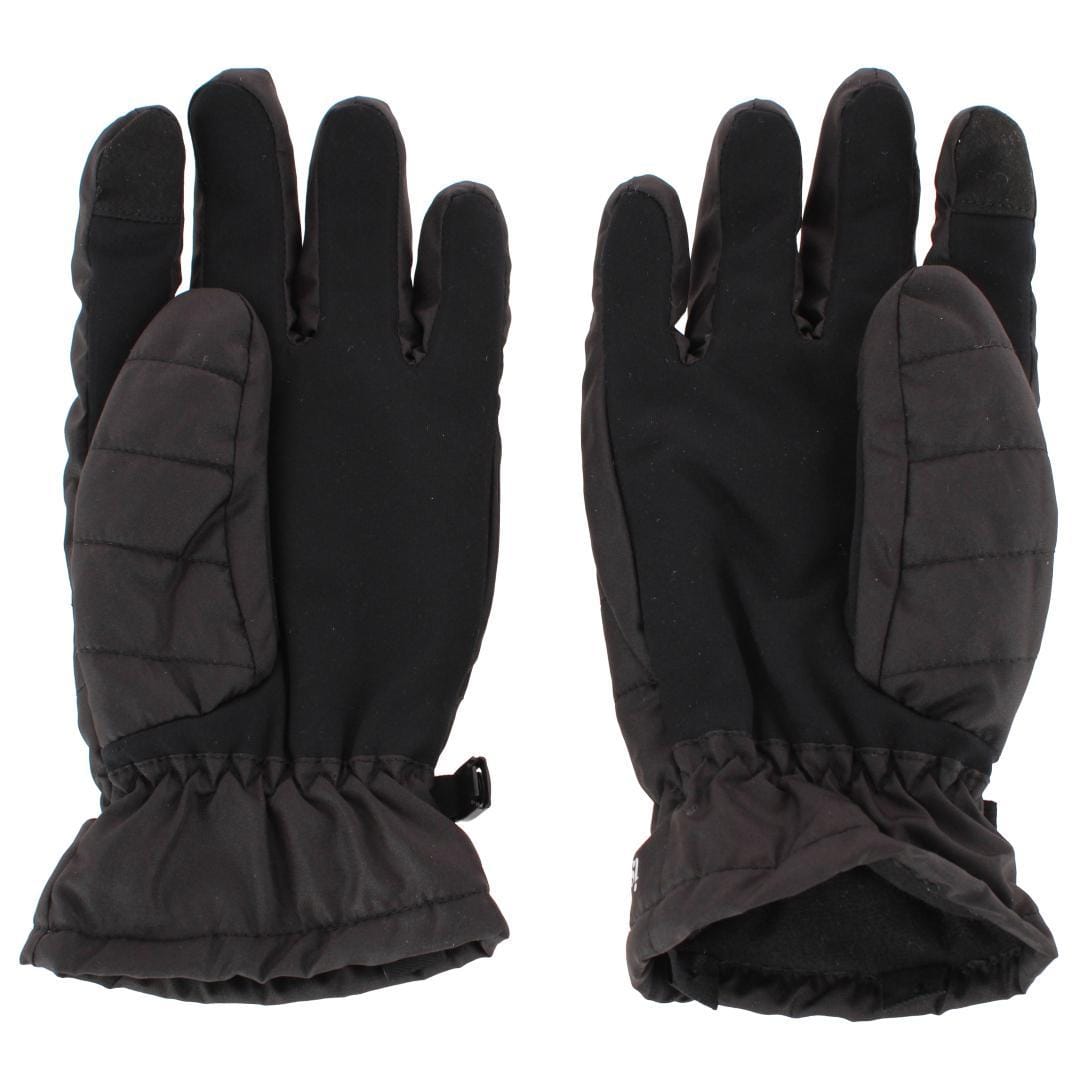 Isotoner Men's Quilted Winter Glove with Gathered Wrist - Black