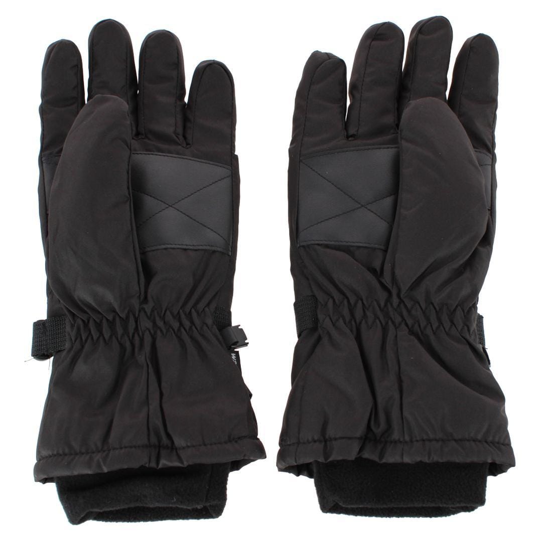 Isotoner Men's Winter Ski Glove with Extended Cuff and Zipper Pocket - Black