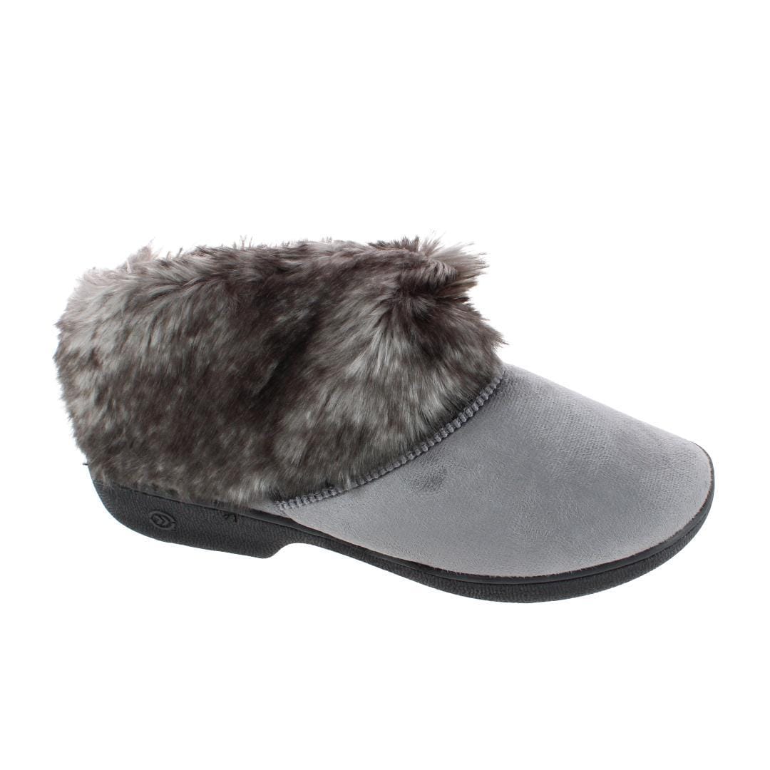 Isotoner Women's Recycled Microsuede Mallory Boot Slipper - Ash