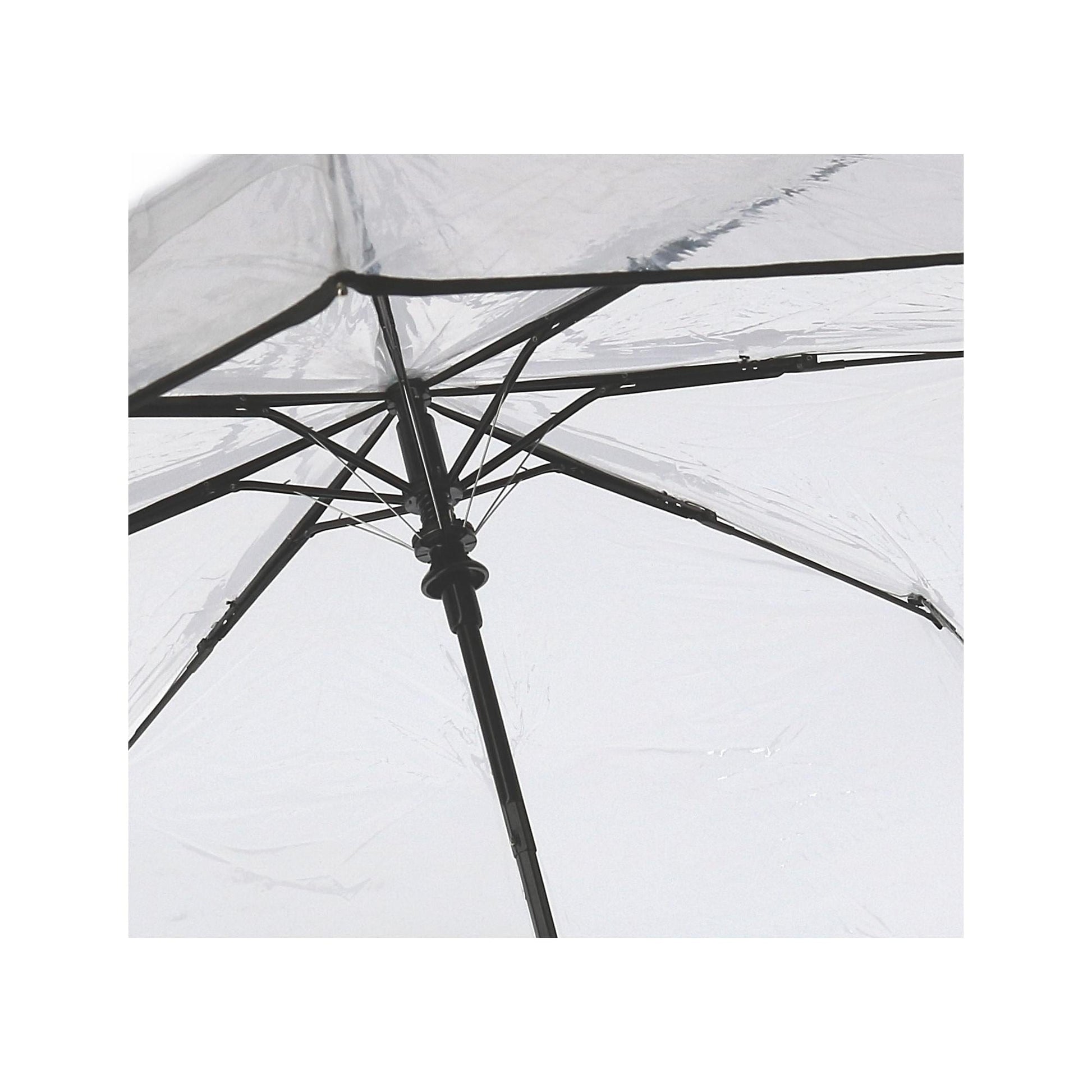 Totes Women's Ultra Clear Auto Open Compact Umbrella - Black