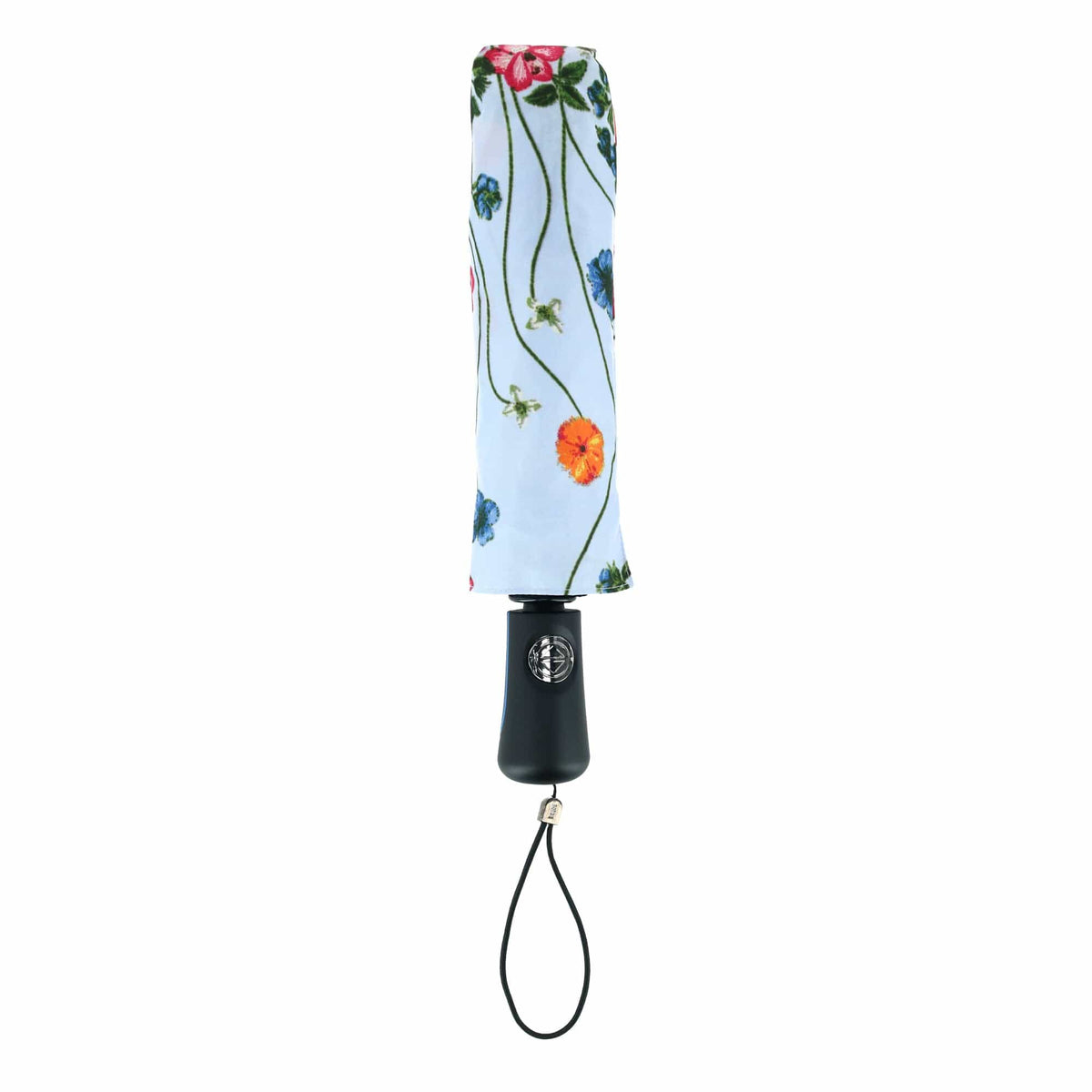 Totes Women's Flower Garden Print Auto Open and Close Inbrella Umbrella - Blue