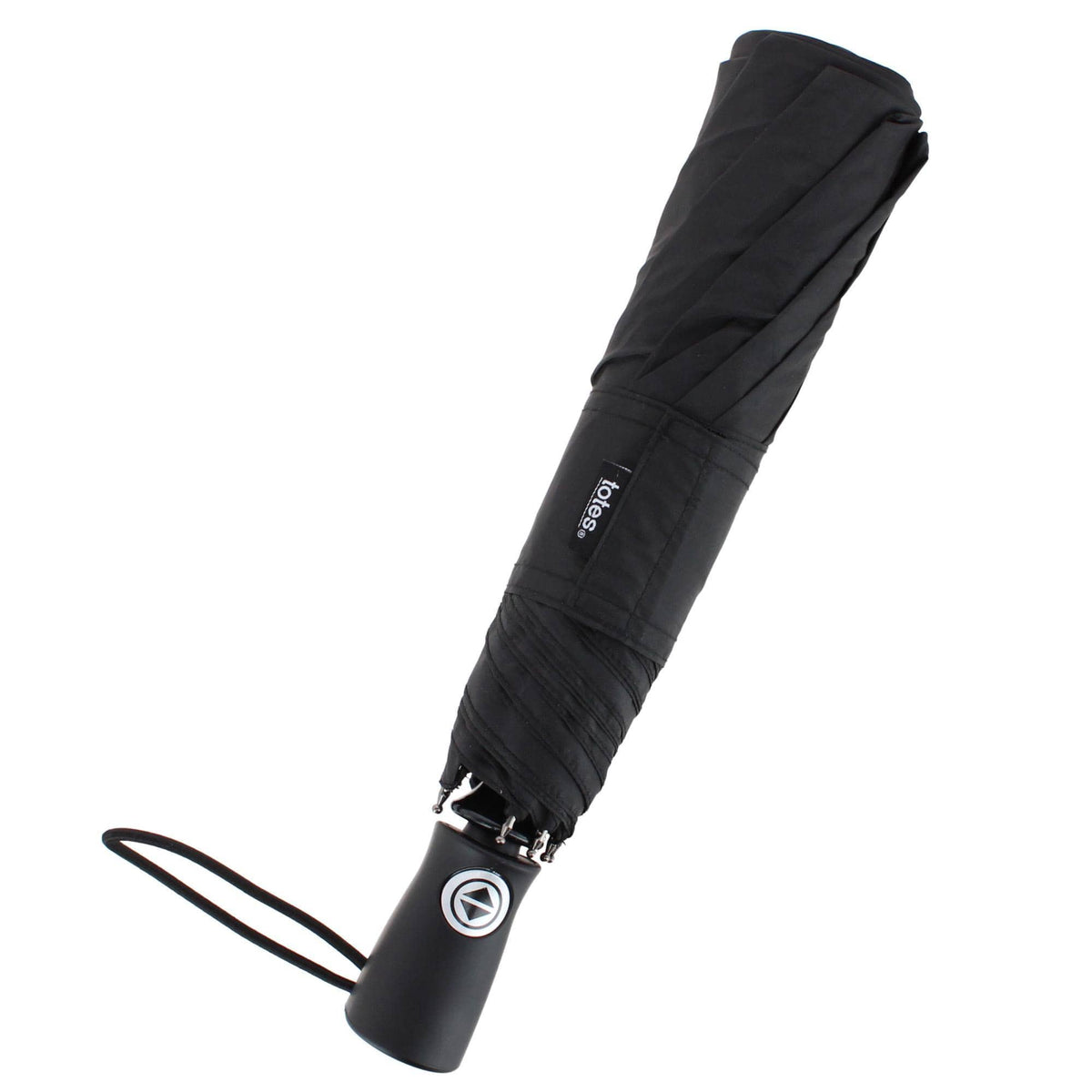 Totes Men's XL Auto Open & Close Ergo Handle Umbrella Black 55 Inch - Black
