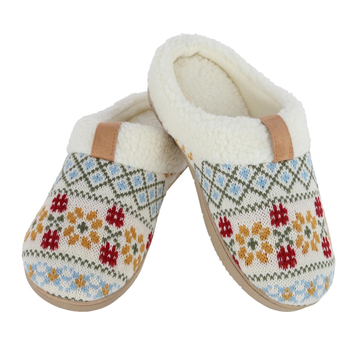 Isotoner Women's Heritage Fairisle Knit Hoodback Slipper - Multi
