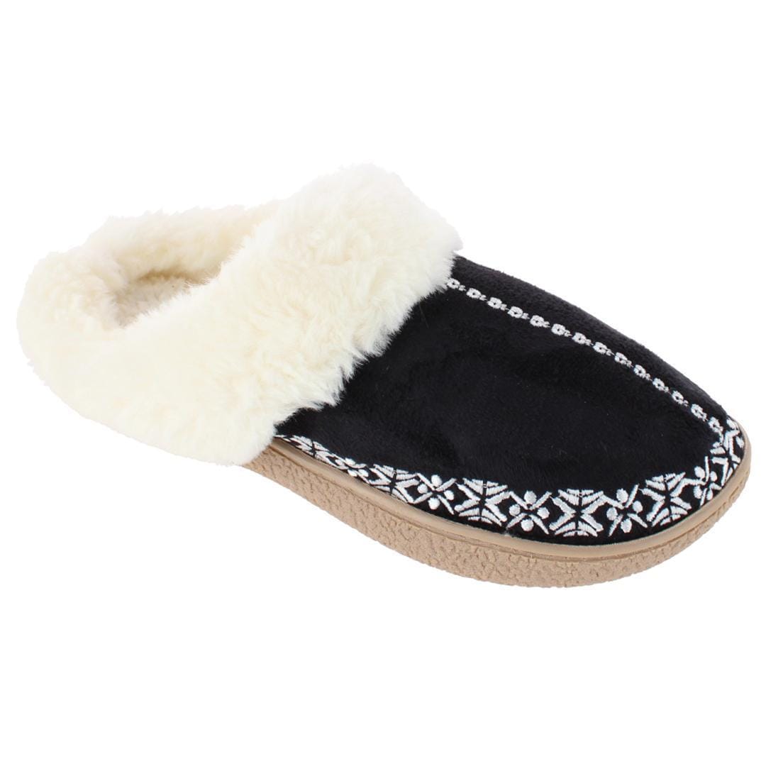 Isotoner Clara Embroidered Hoodback Slipper - Clara Embroidered Hoodback Slipper