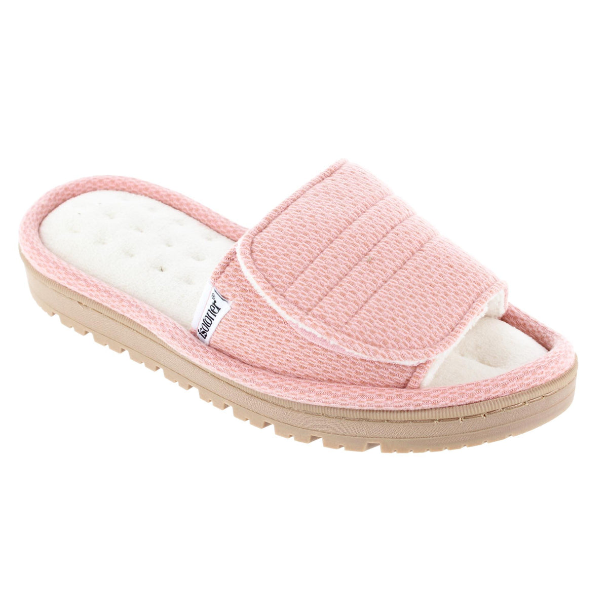 Isotoner Women's Active Recycled Adjustable Slide Slippers - Clay Pink