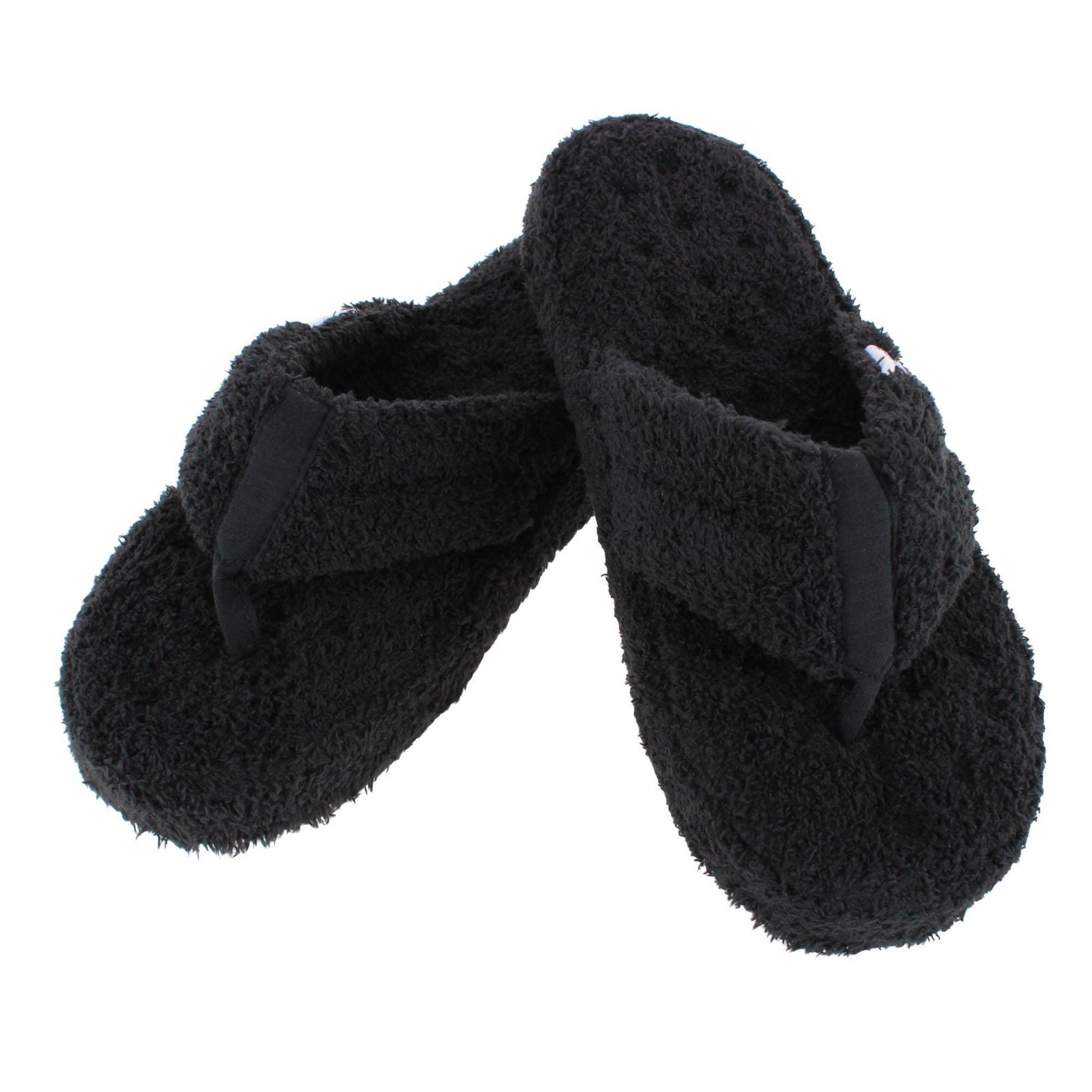 Isotoner Women's Joey Soft Pile Thong Slipper - Black