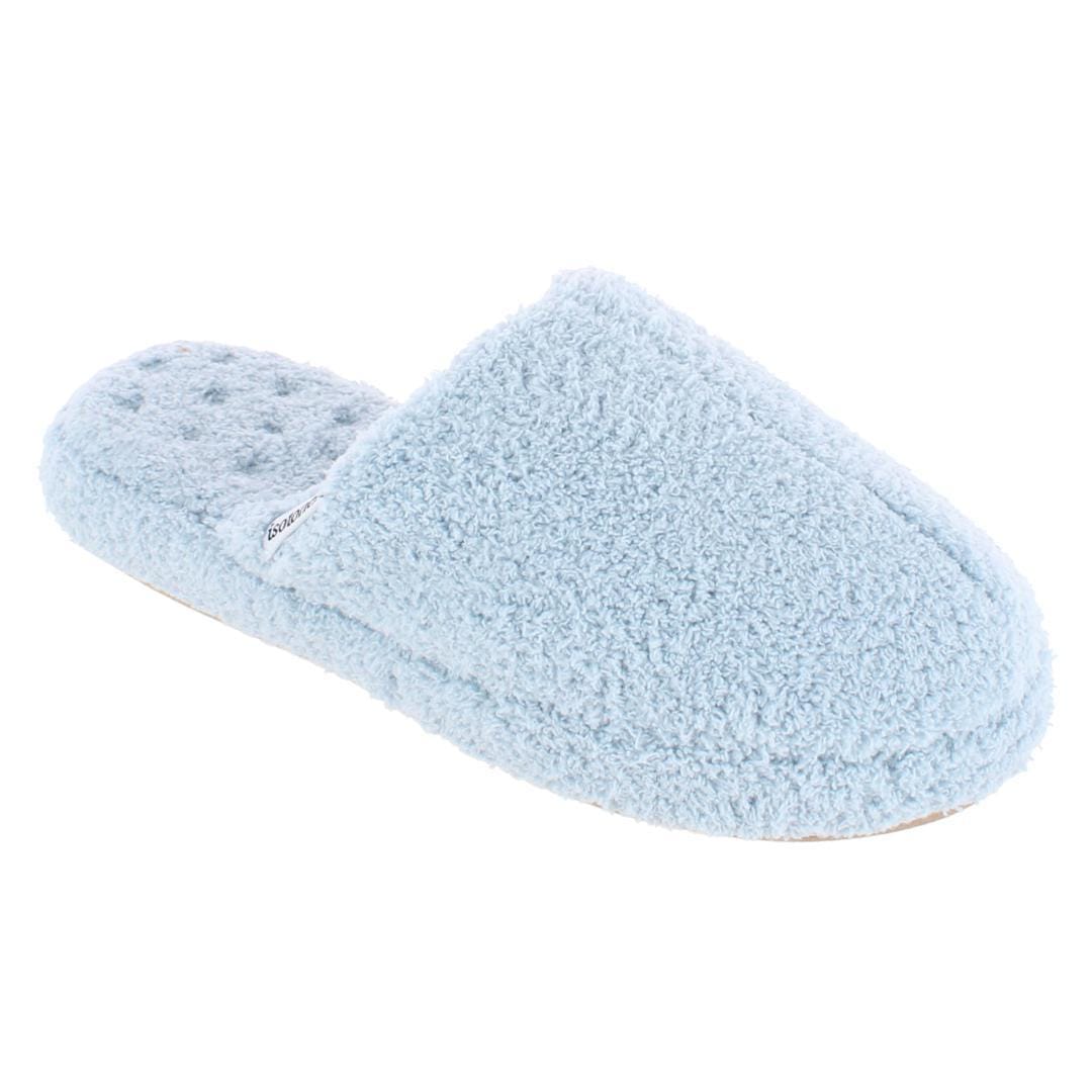 Isotoner Women's Joey Soft Pile Clog Slippers - Blue Fog