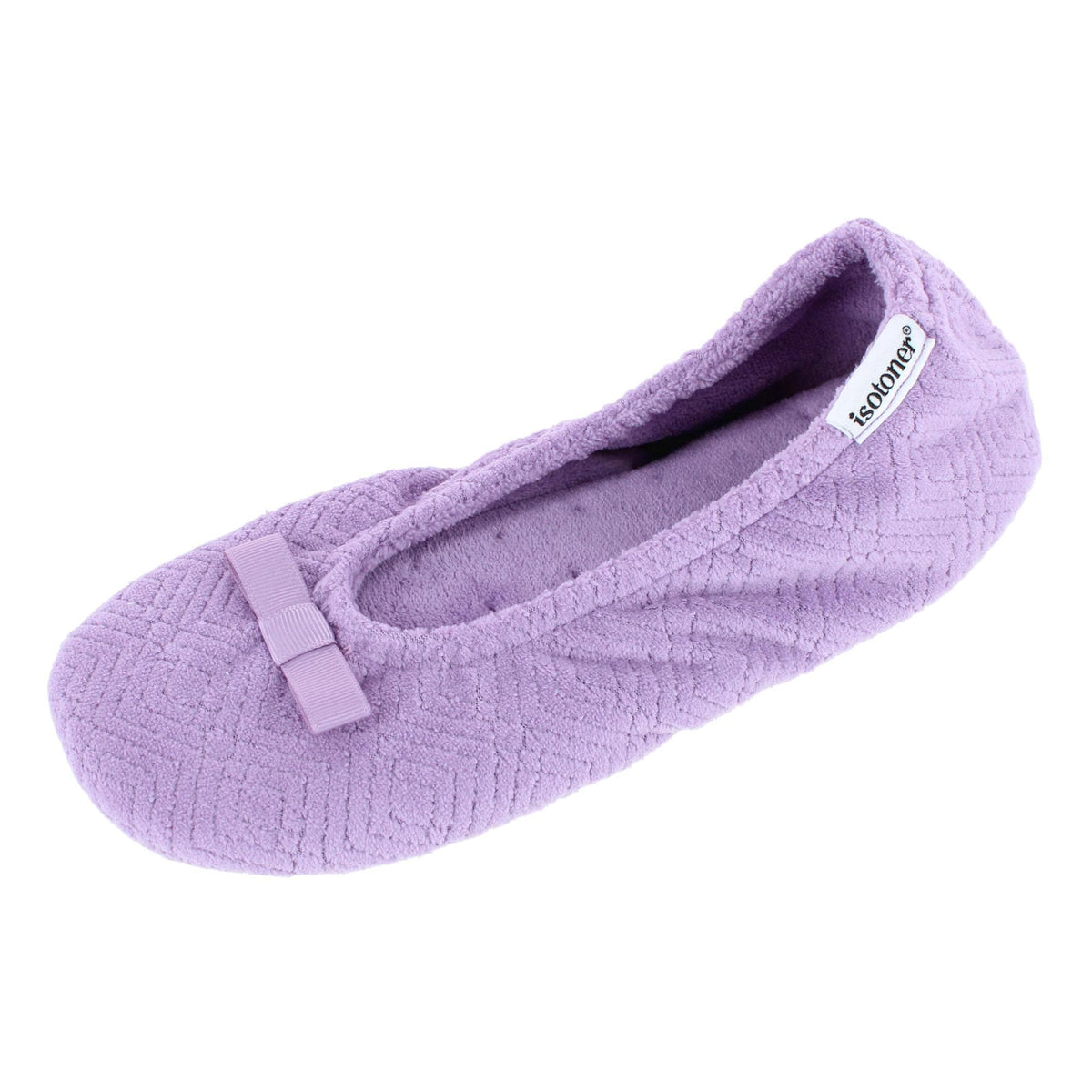 Isotoner Women's Sculpted Microterry Ballerina Slippers - Wisteria