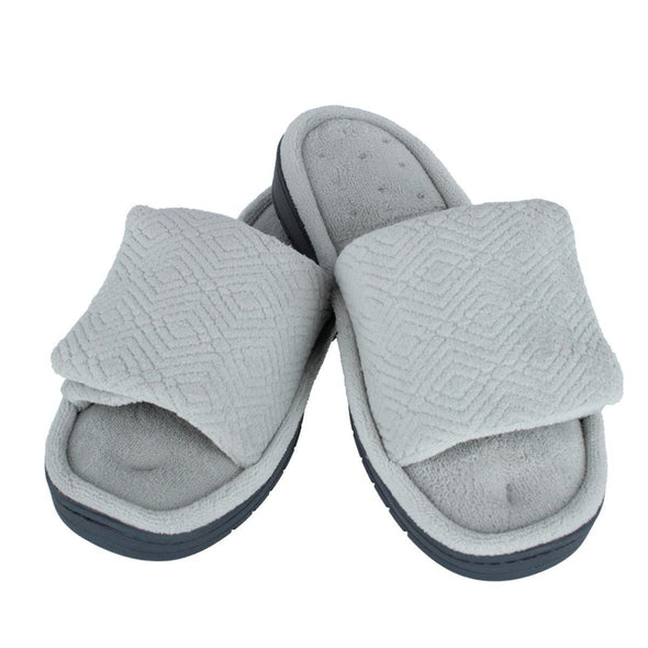 Women's Sculpted Terry Adjustable Open Toe Slide Slippers