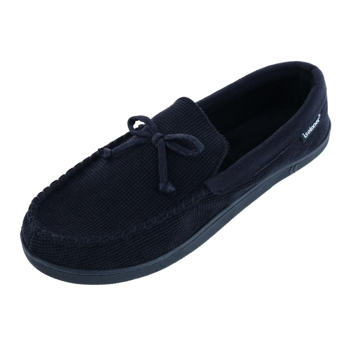 Isotoner Men's Mini Box Cord Luke Moccasin Slipper - Men's Mini Box Cord Luke Moccasin Slipper