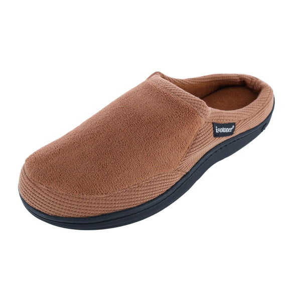 Men's Microterry and Waffle Travis Hoodback Slipper