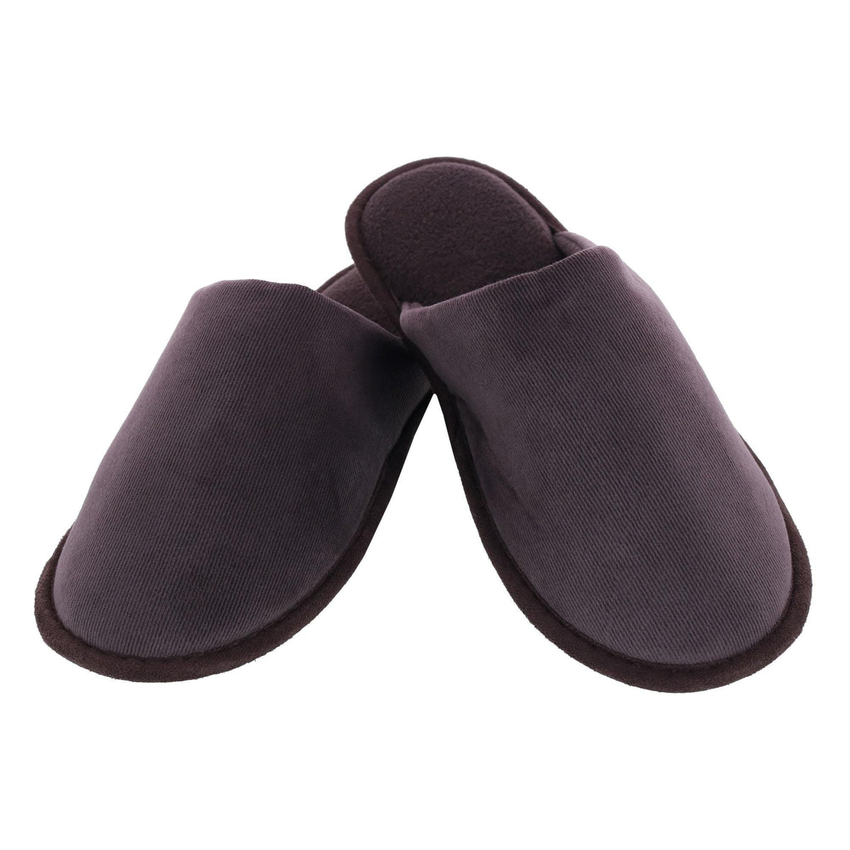 Isotoner Men's Classic Corduroy Scuff Slipper - Dark Chocolate