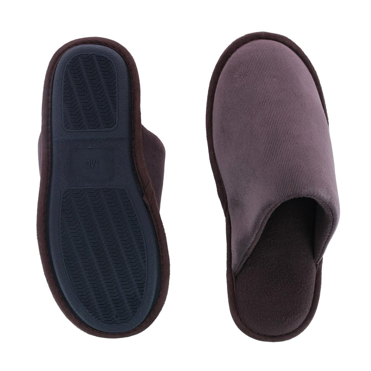 Isotoner Men's Classic Corduroy Scuff Slipper - Dark Chocolate