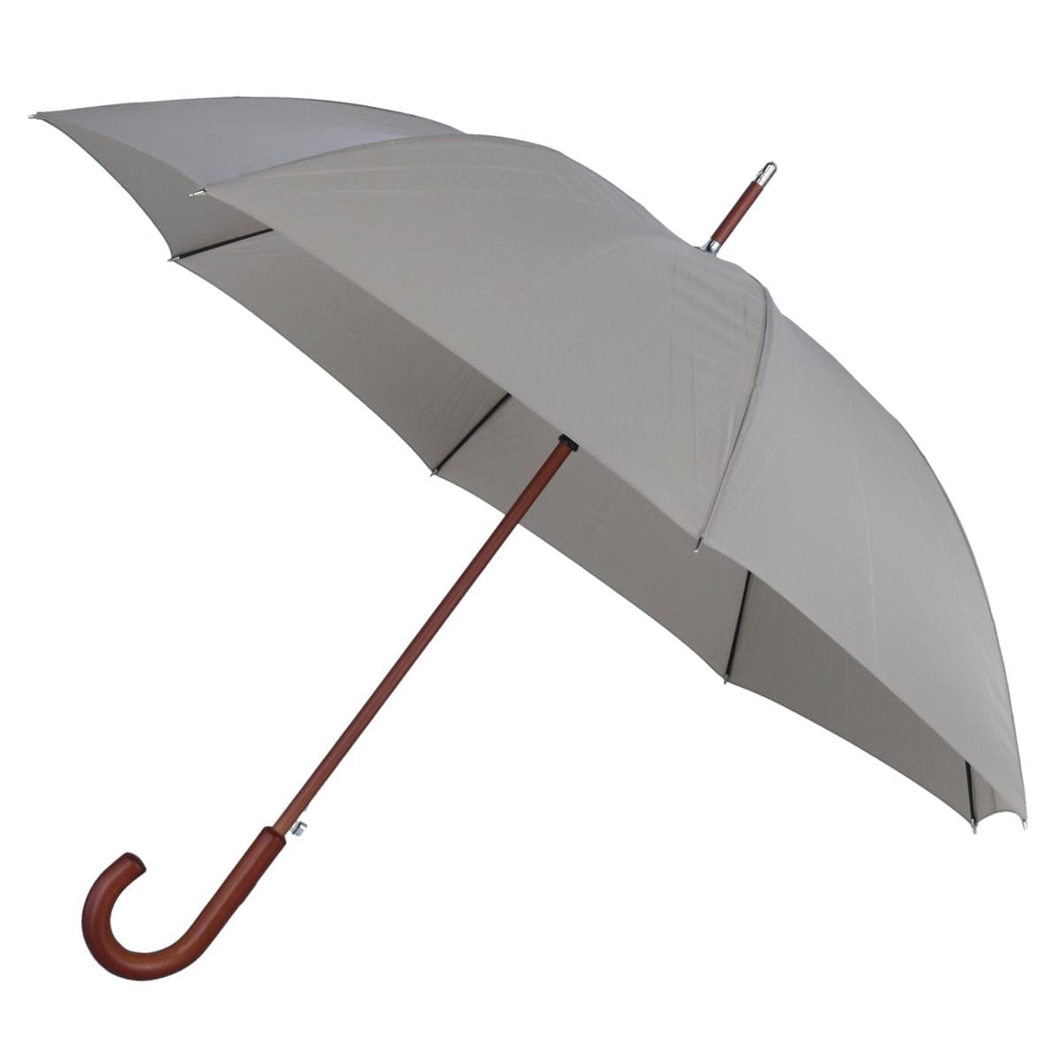 Totes Adult Stately Auto-Open Wooden Stick Umbrella - British Tan