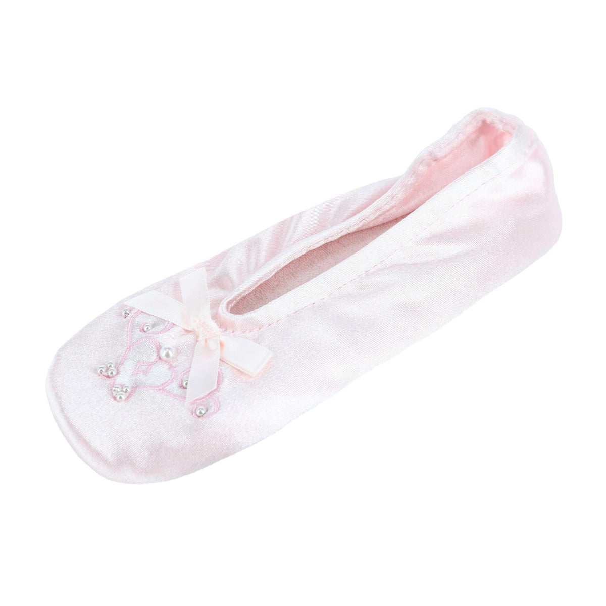 Girl's Satin Pearl Ballerina Slippers by Isotoner | Girls Slippers at ...
