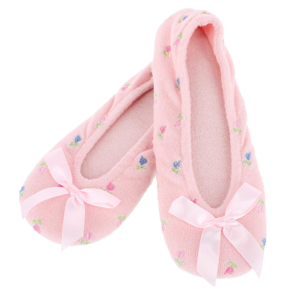 Isotoner Women's Embroidered Terry Ballerina Slippers