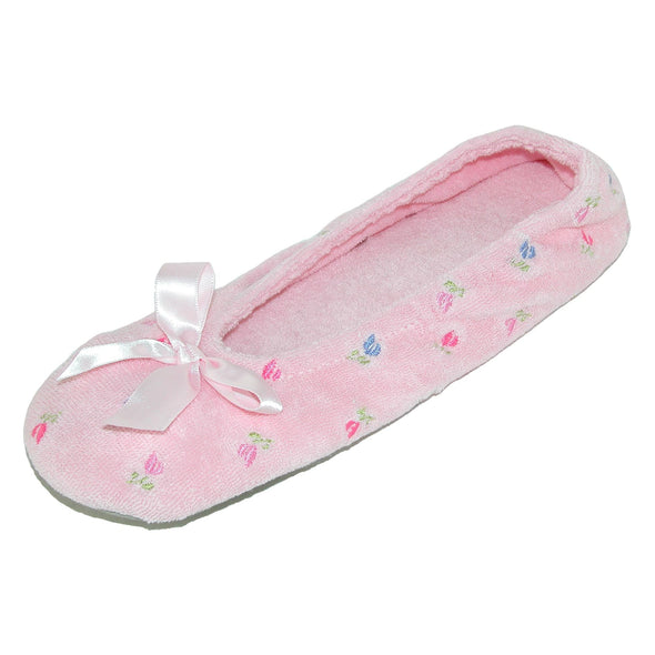 Women's Embroidered Terry Ballerina Slippers