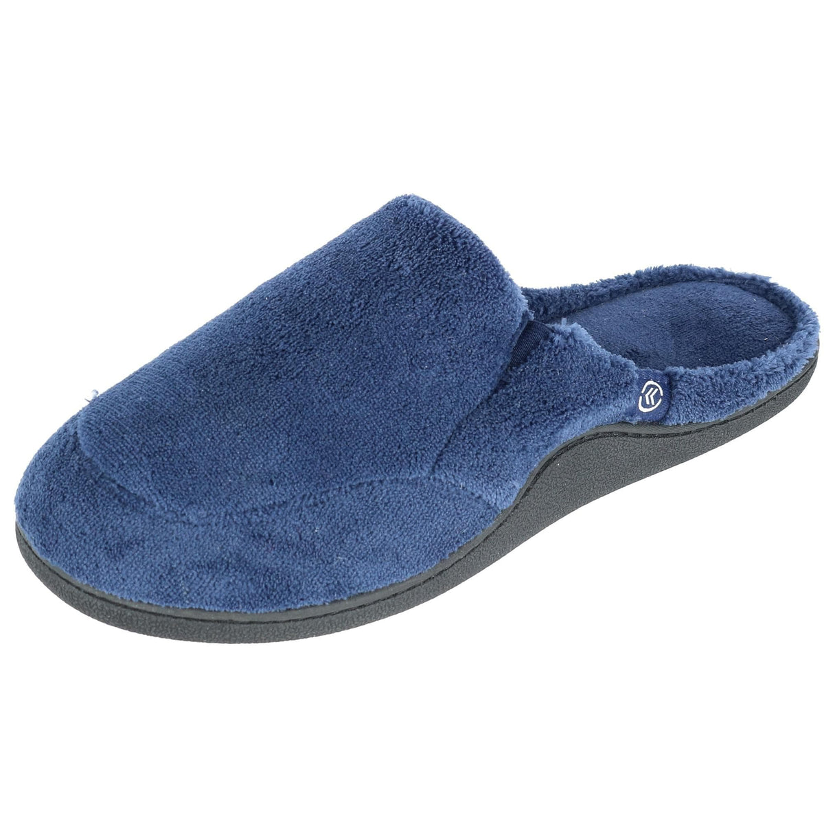 Isotoner Men's Microterry Open Back Clog Slippers - Navy
