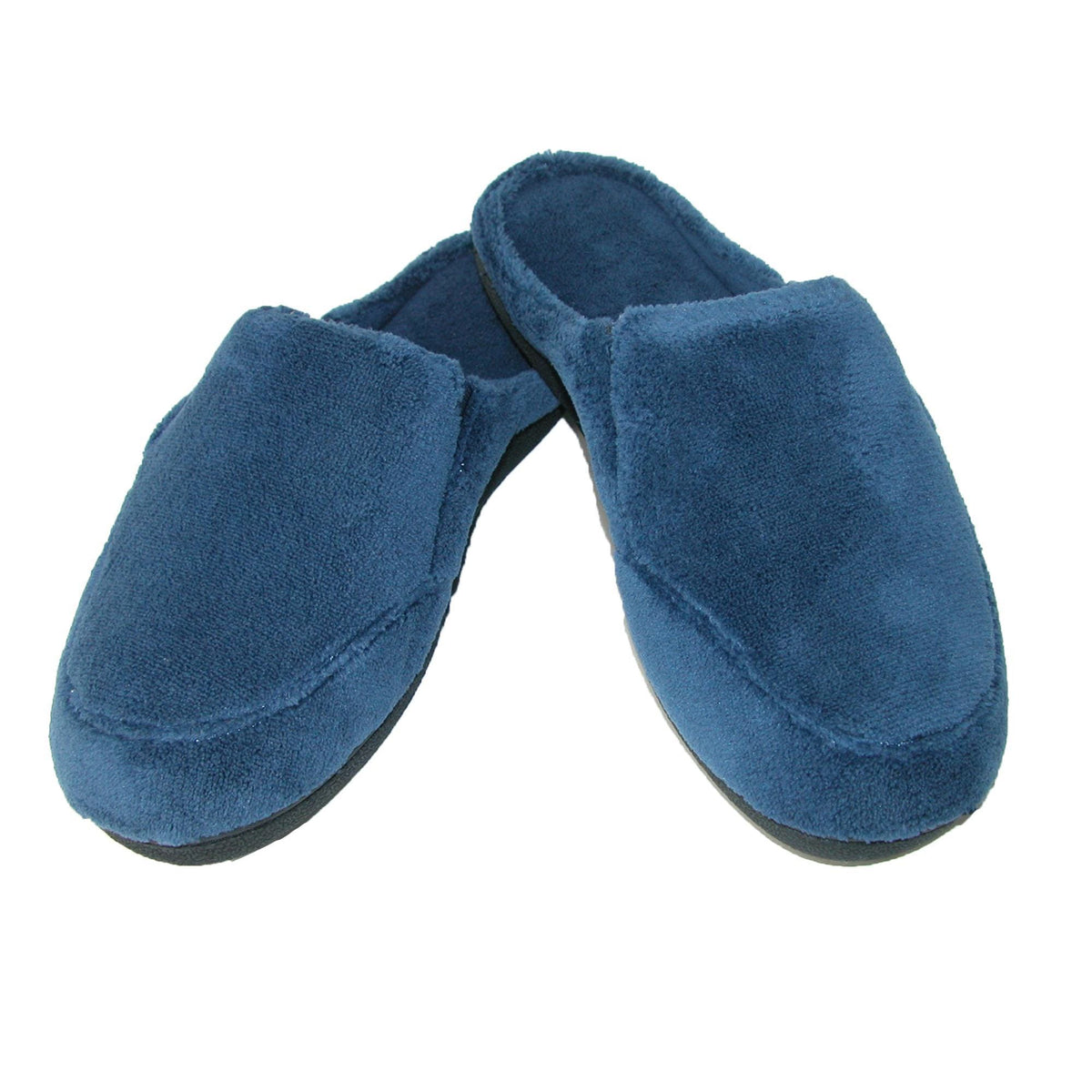 Isotoner Men's Microterry Open Back Clog Slippers - Navy