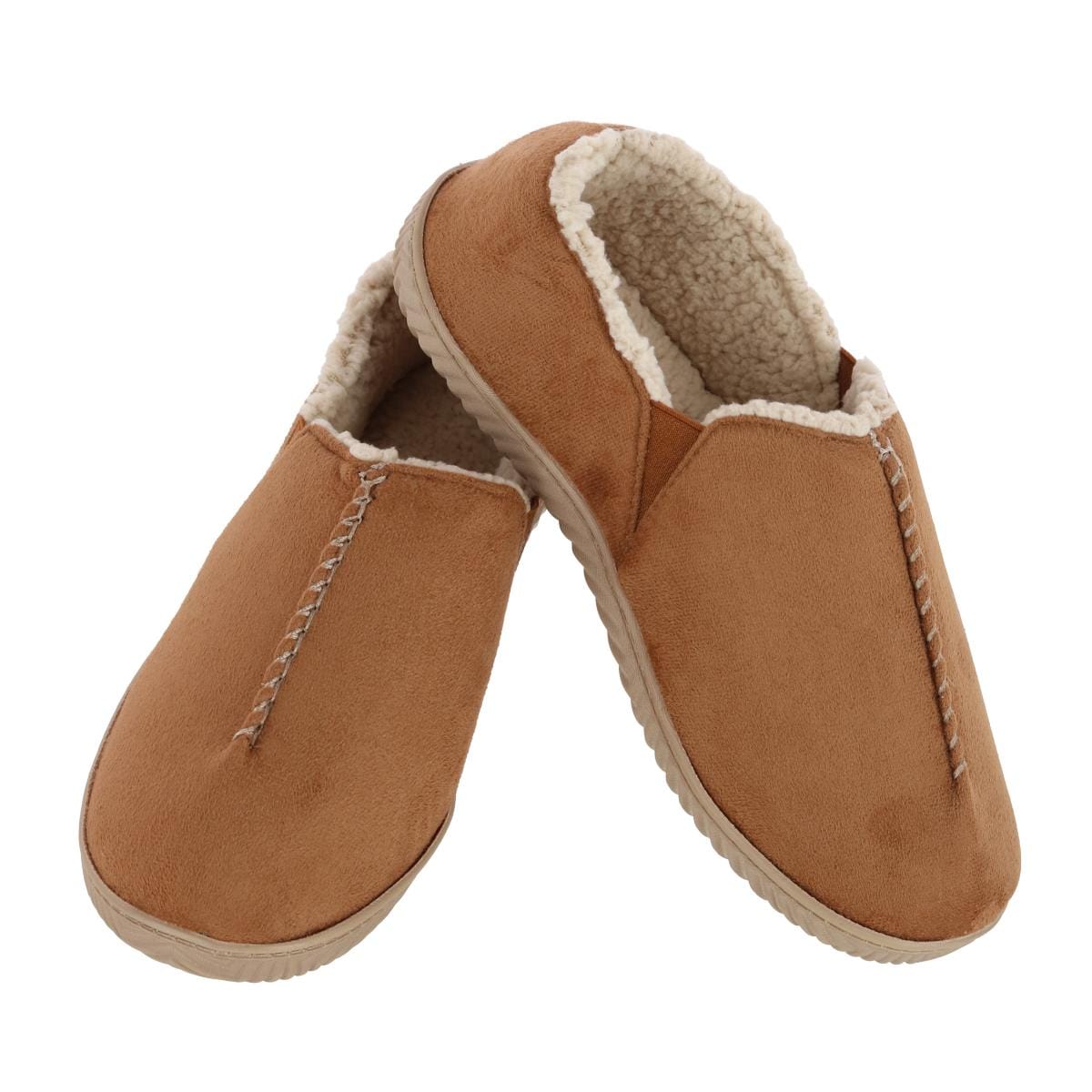 Isotoner Men's Recycled Microsuede Liam Closed Back Slipper - Cognac