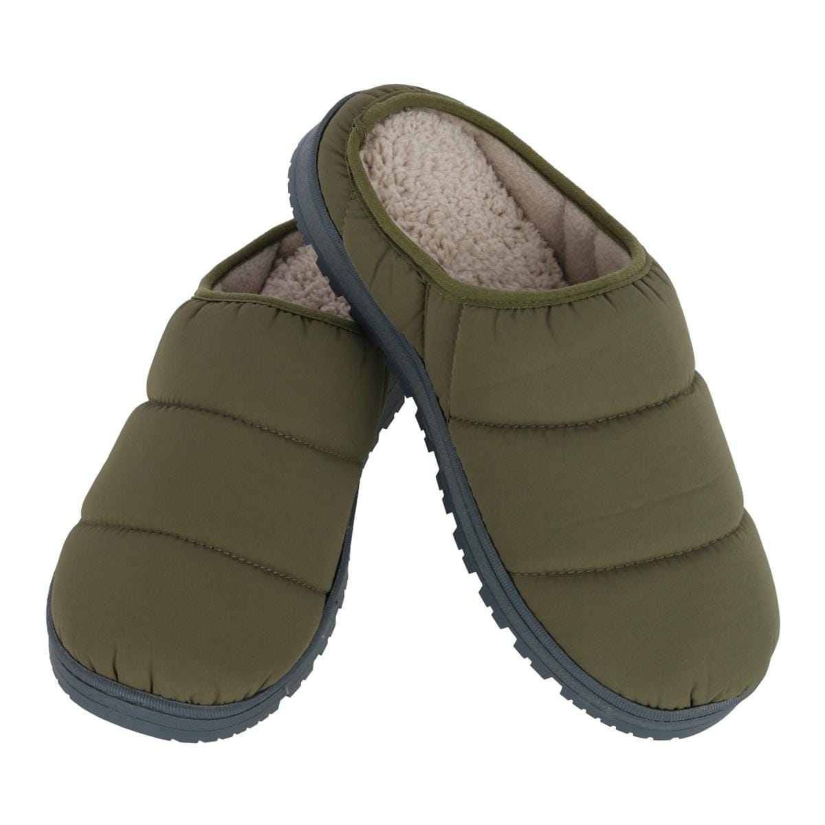 Isotoner Men's Crinkled Tech Puffer Hoodback Slipper - Loden