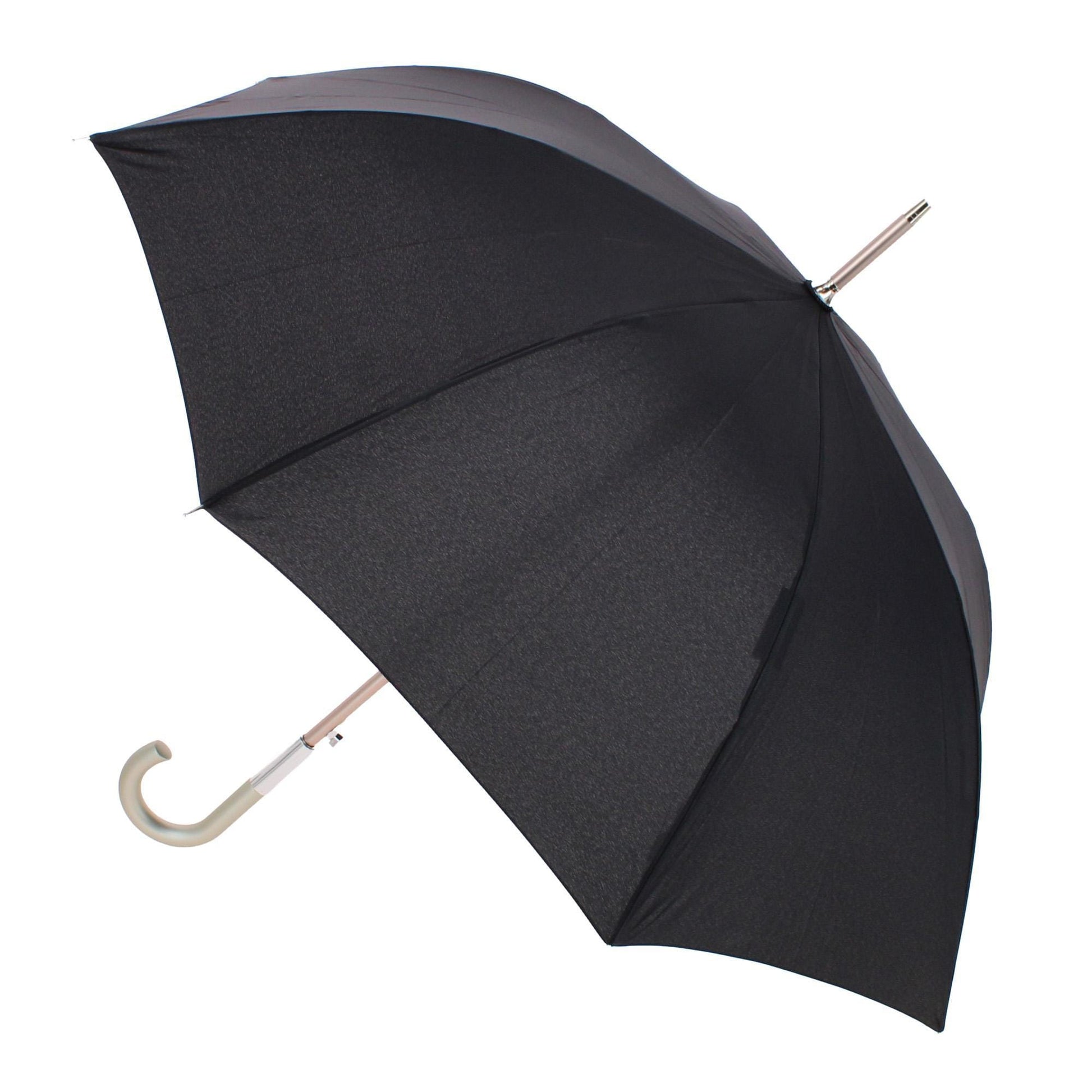 Totes Women's Classic Auto Open Stick Umbrella Recycled Fabric 46 Inch - Black